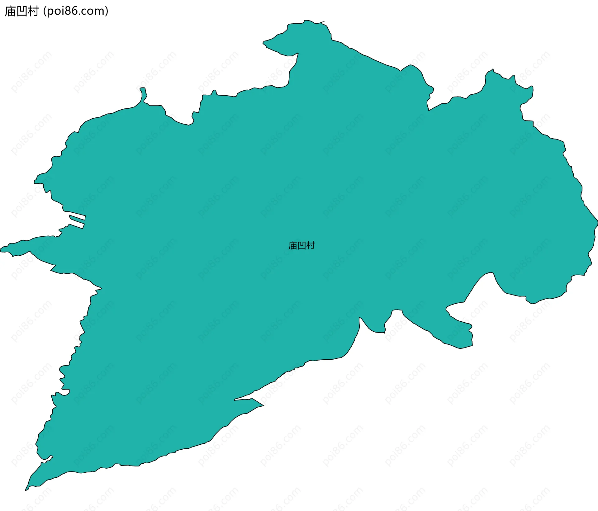 庙凹村边界地图