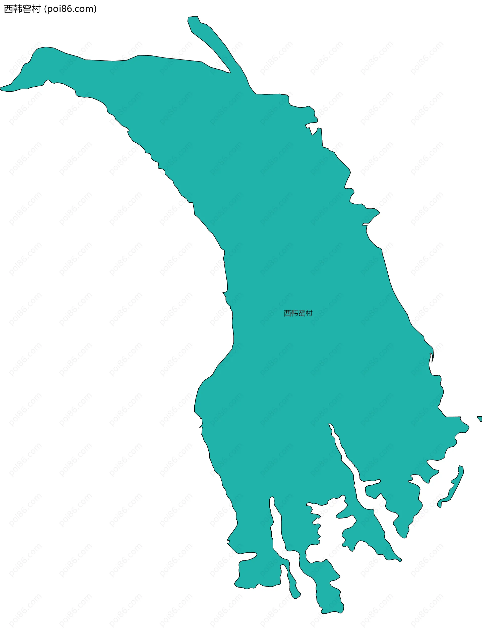 西韩窑村边界地图