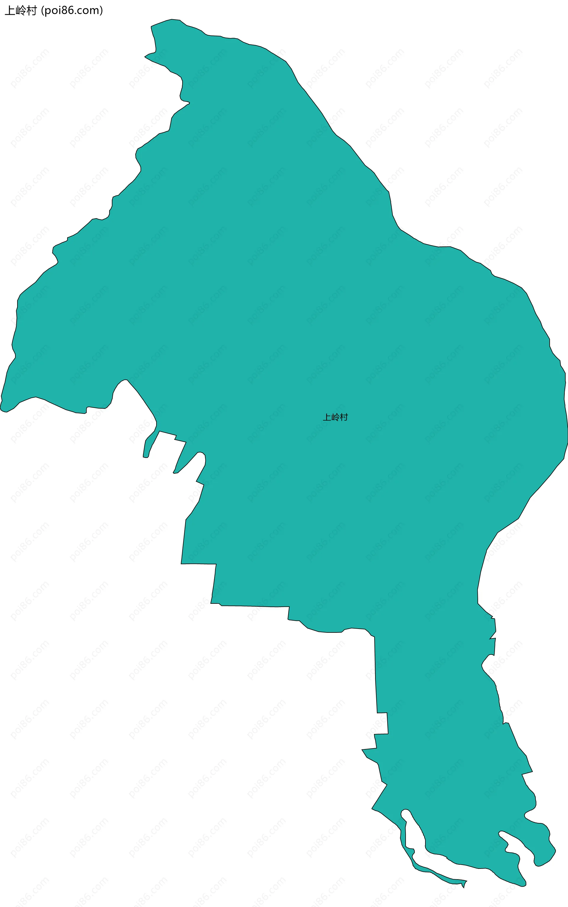 上岭村边界地图