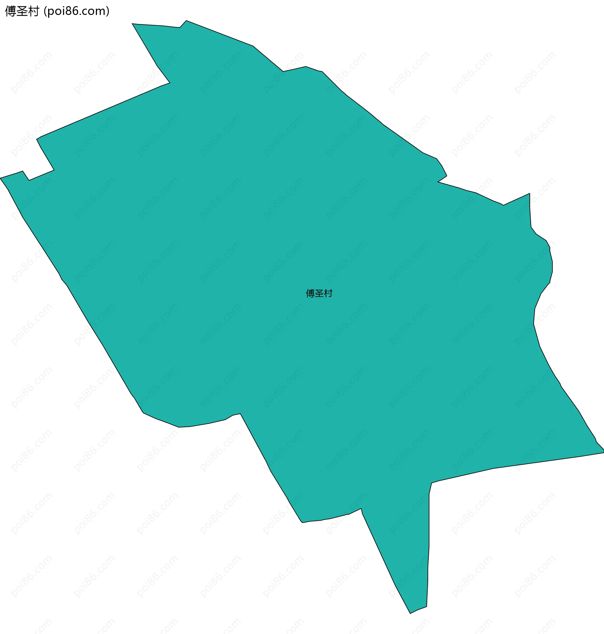 傅圣村边界地图
