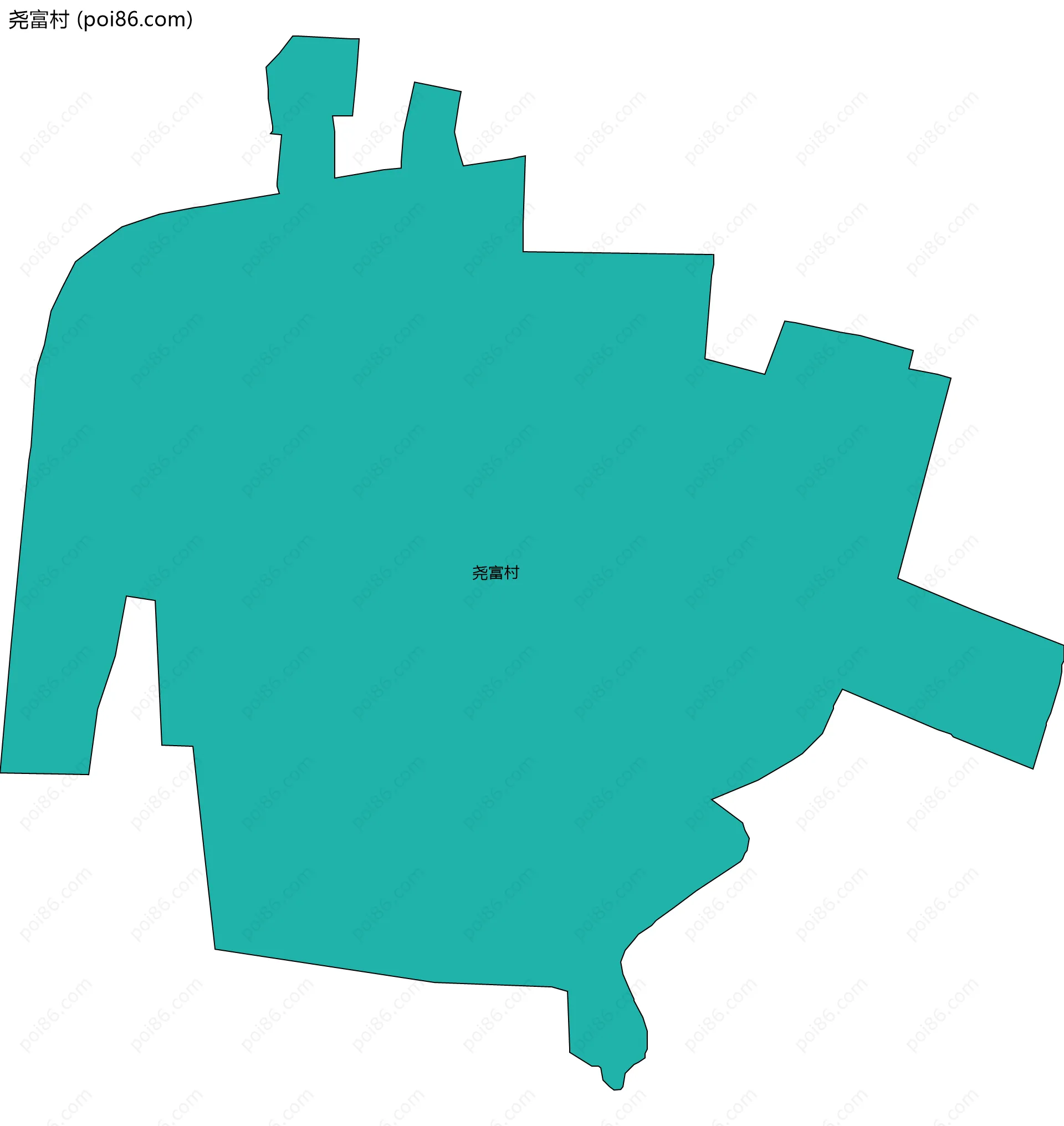 尧富村边界地图