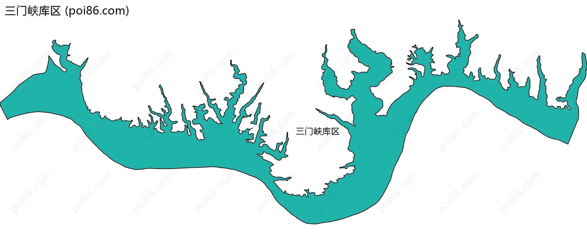 三门峡库区边界地图