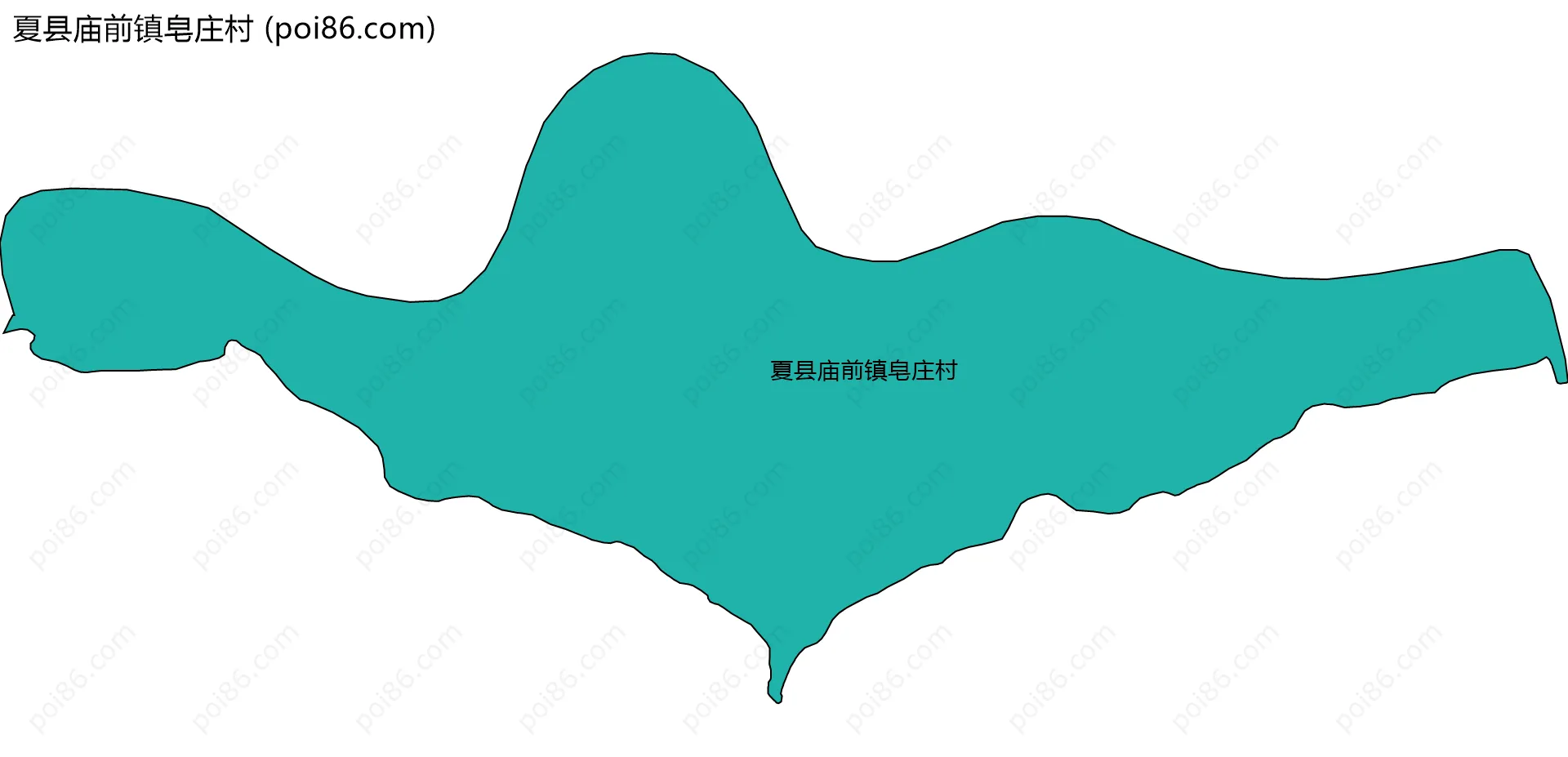 夏县庙前镇皂庄村边界地图