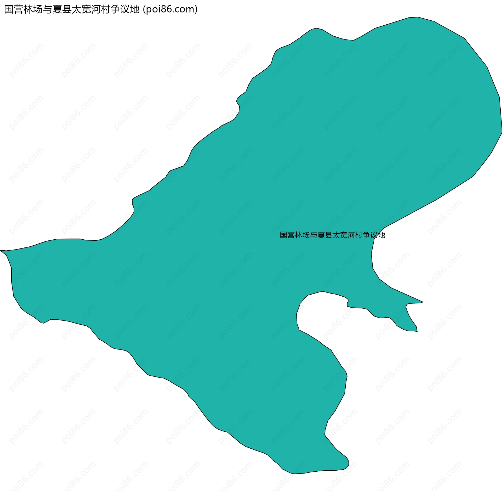 国营林场与夏县太宽河村争议地边界地图