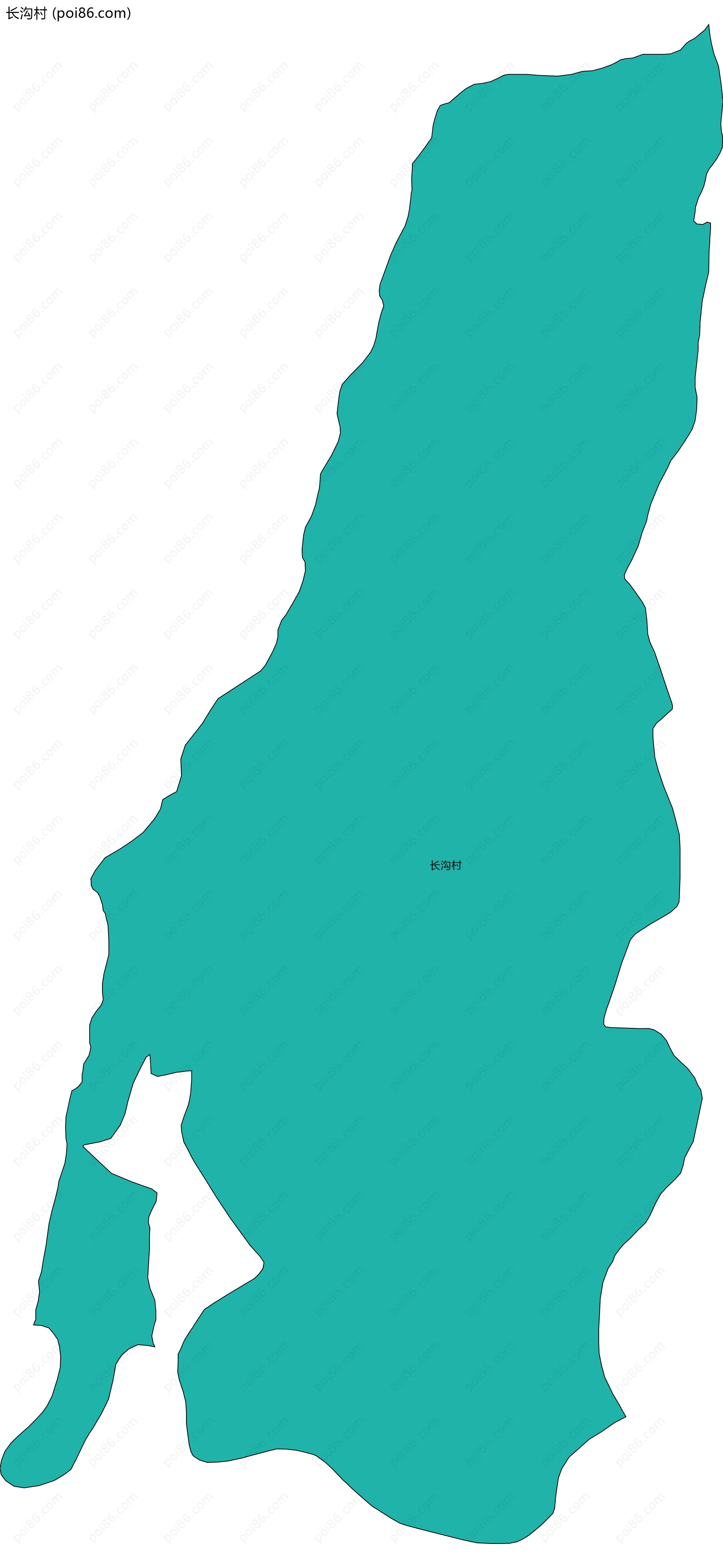 长沟村边界地图