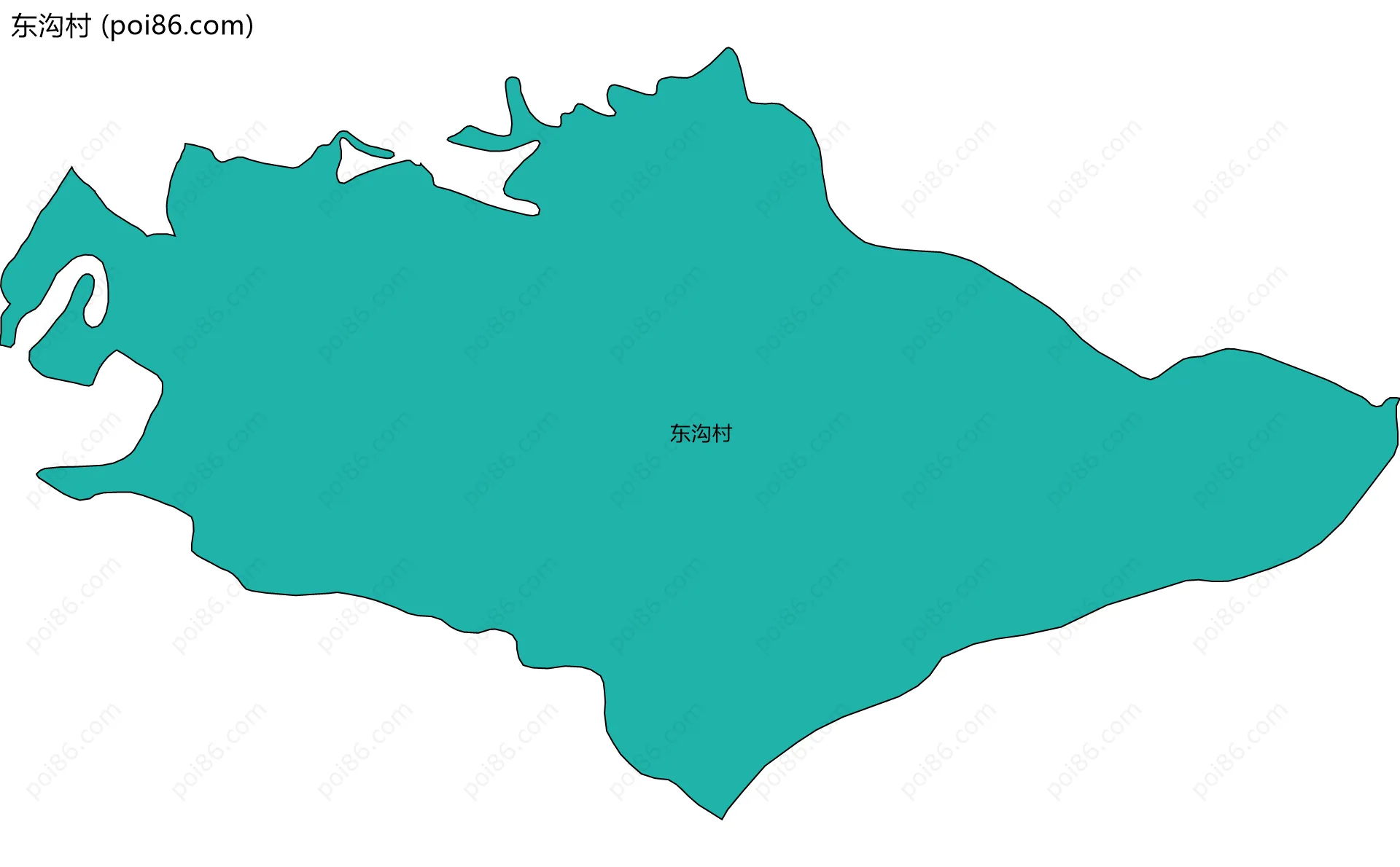 东沟村边界地图