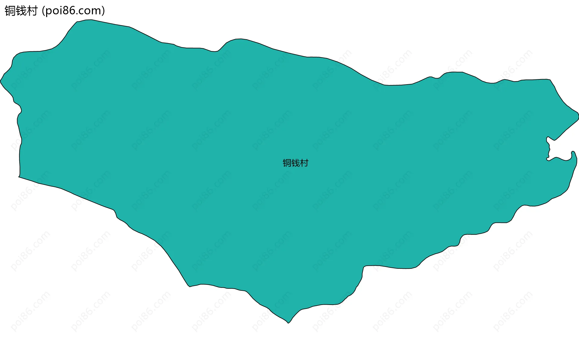 铜钱村边界地图