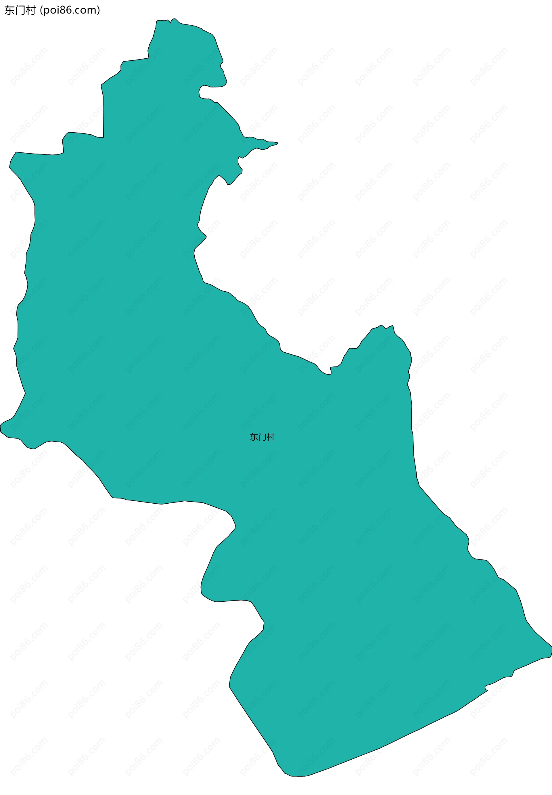 东门村边界地图