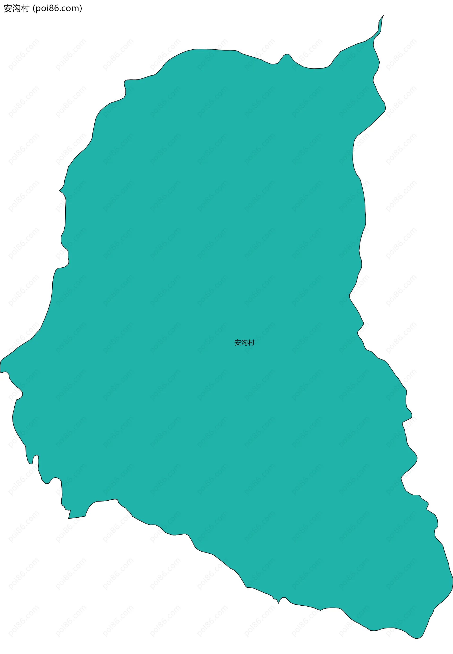 安沟村边界地图