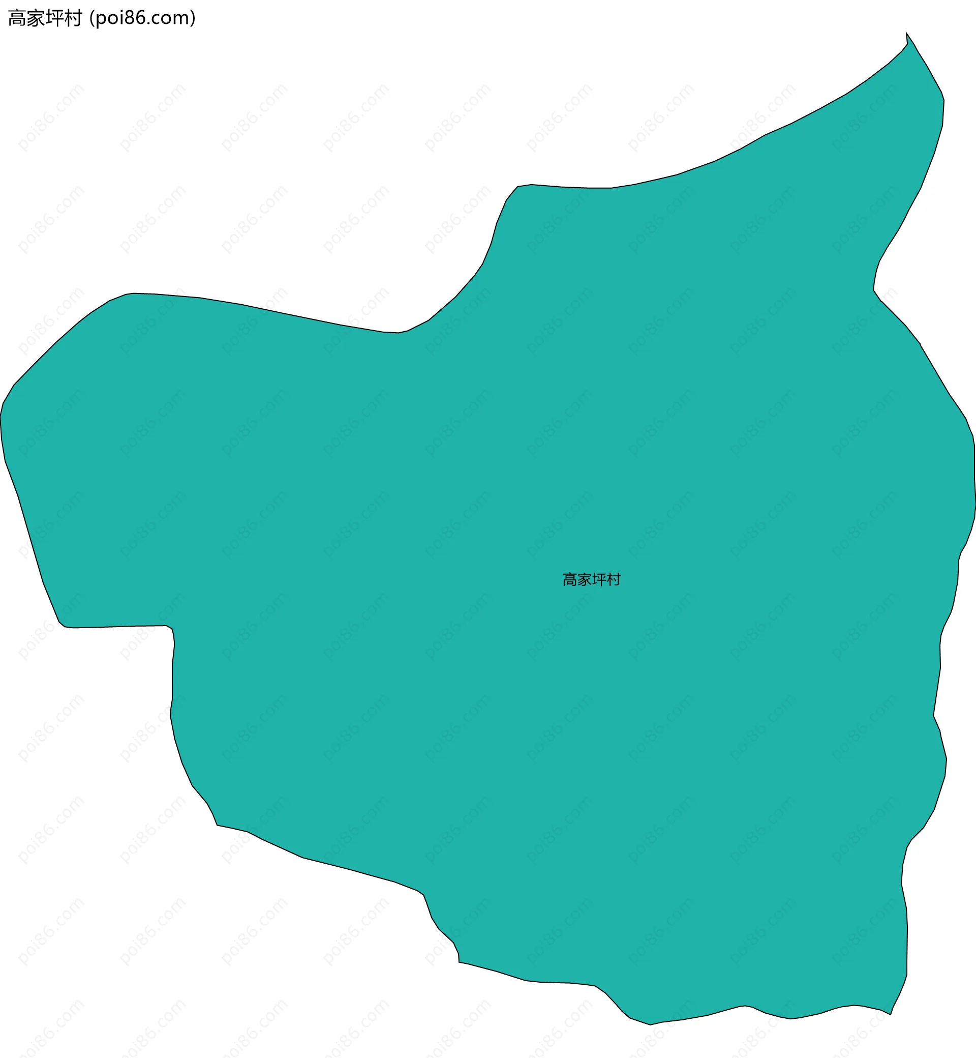 高家坪村边界地图