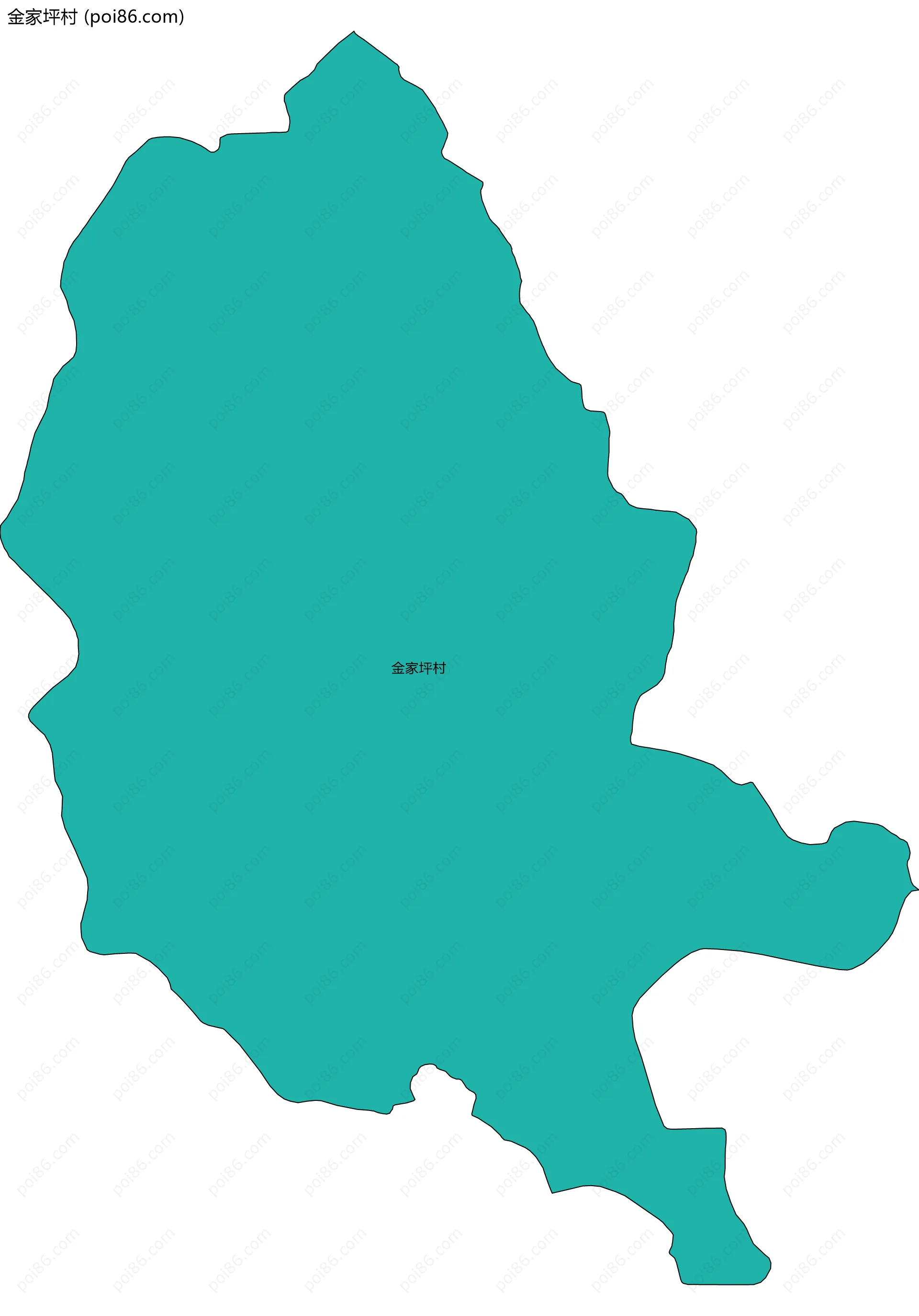 金家坪村边界地图