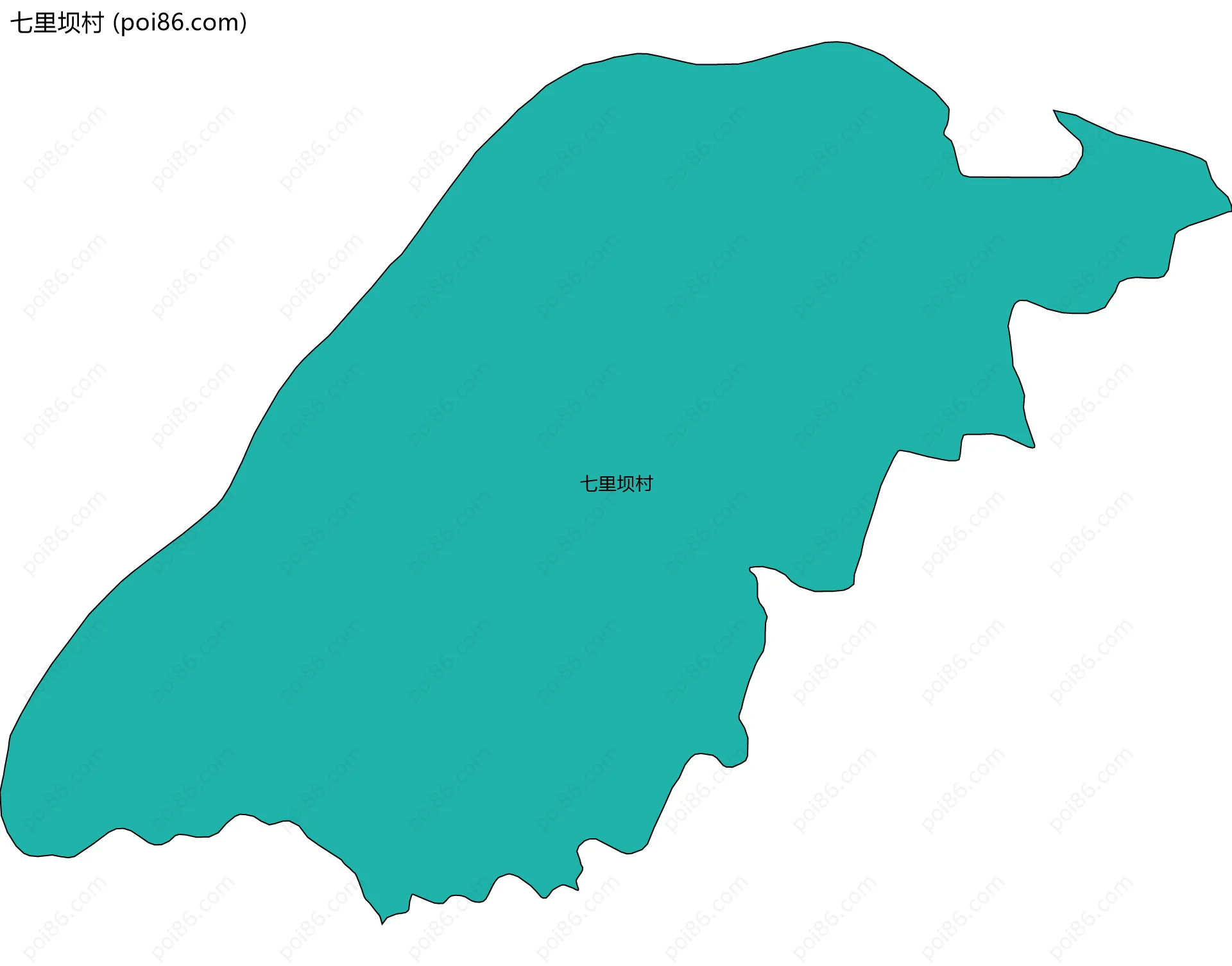 七里坝村边界地图