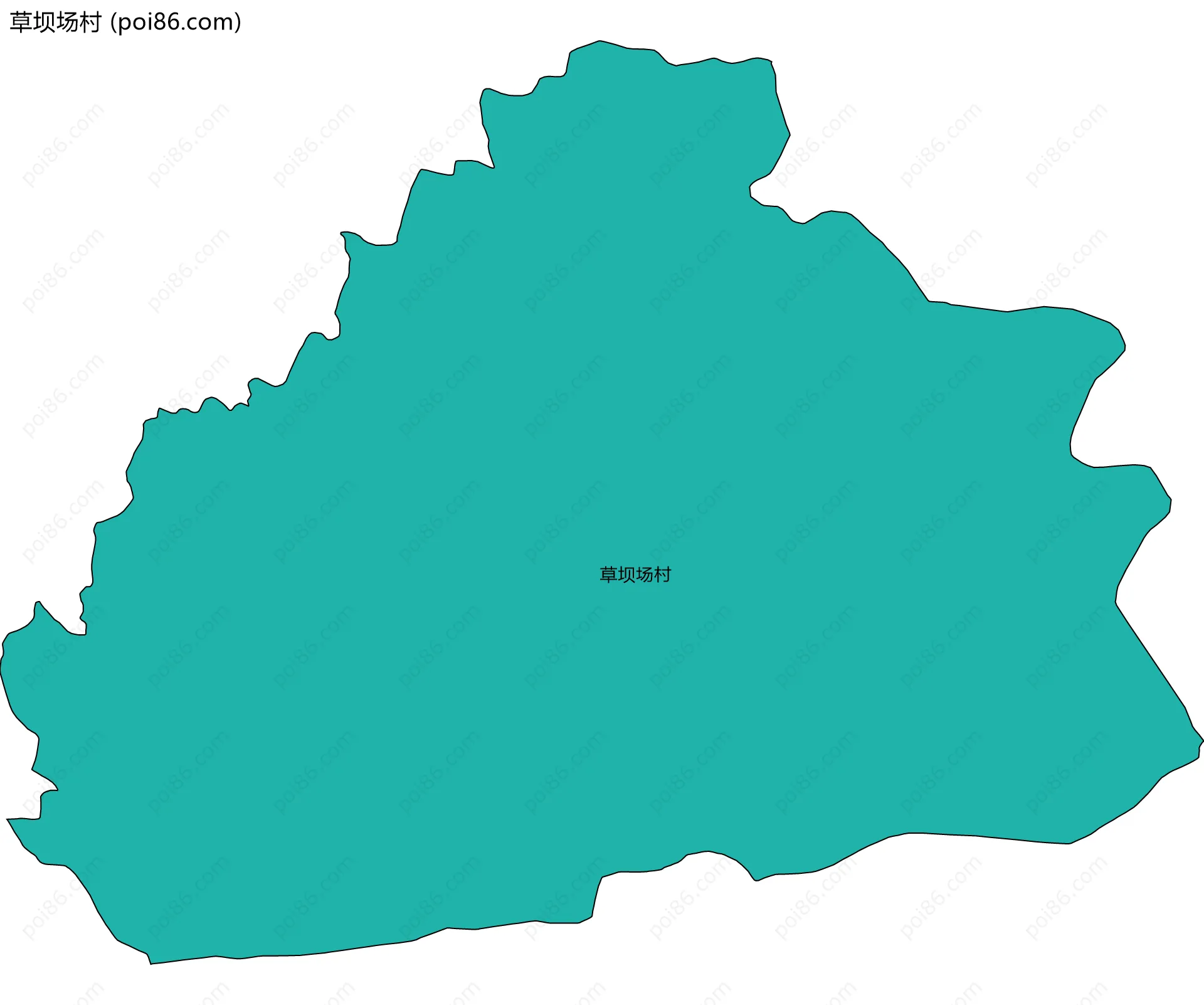 草坝场村边界地图