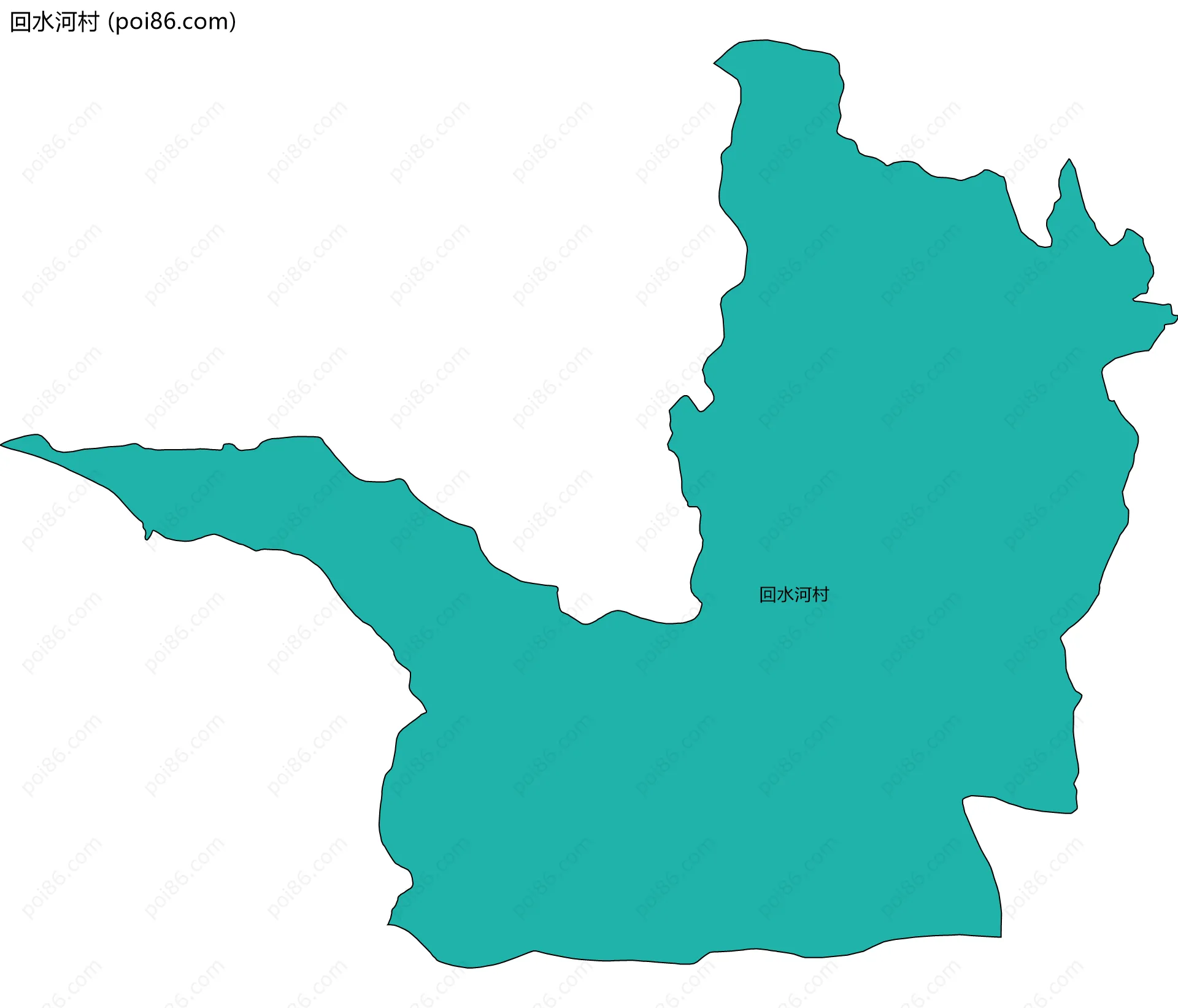 回水河村边界地图