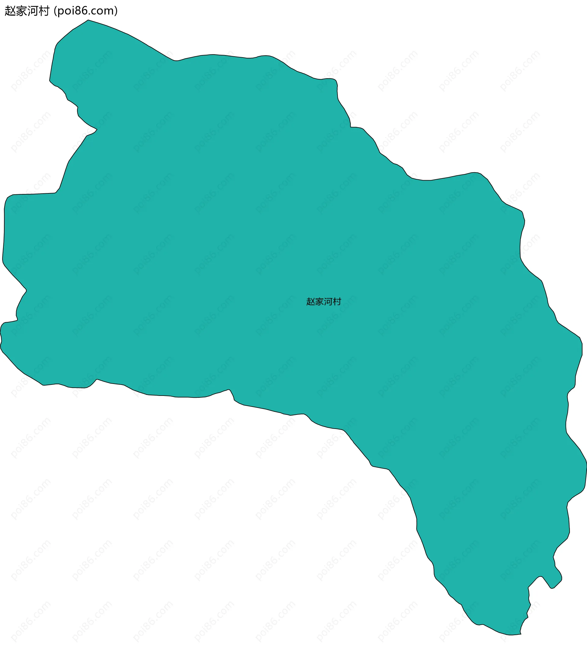 赵家河村边界地图