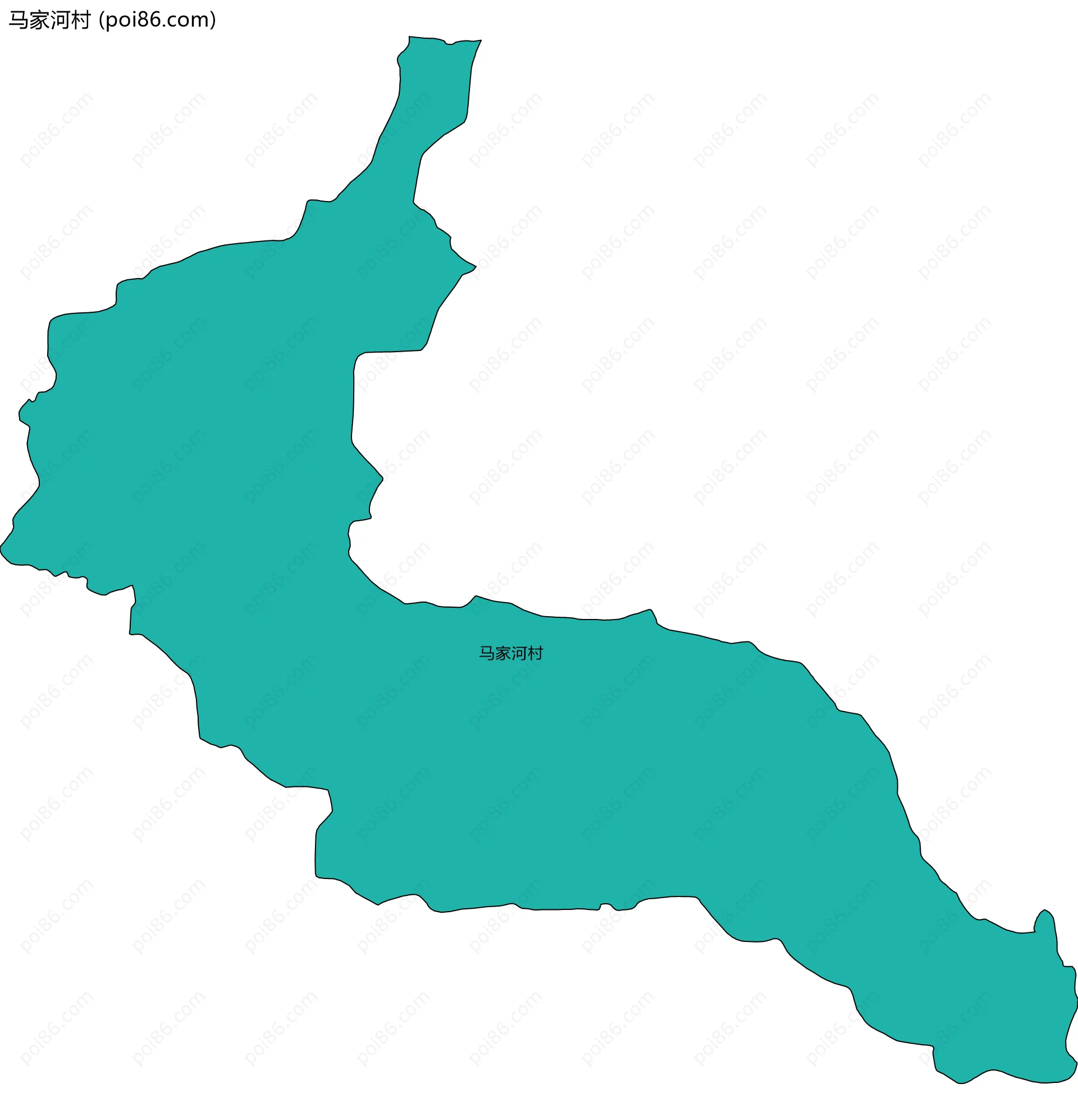 马家河村边界地图