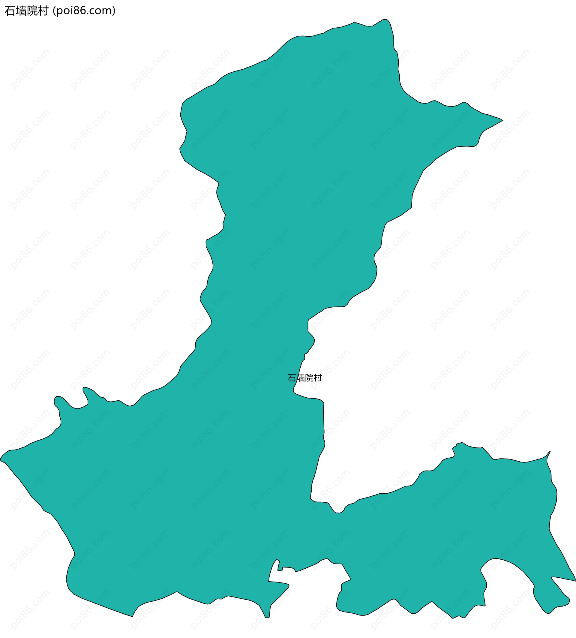 石墙院村边界地图