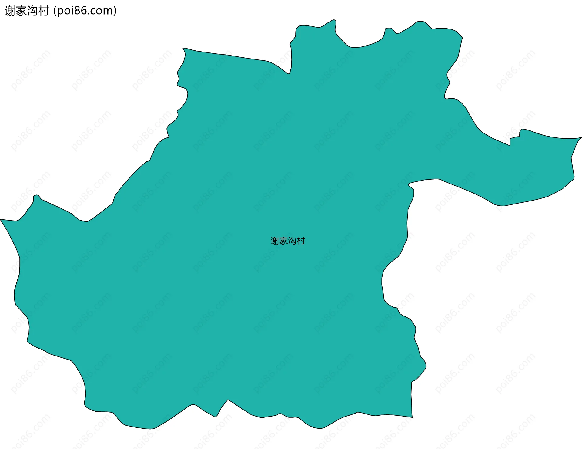 谢家沟村边界地图