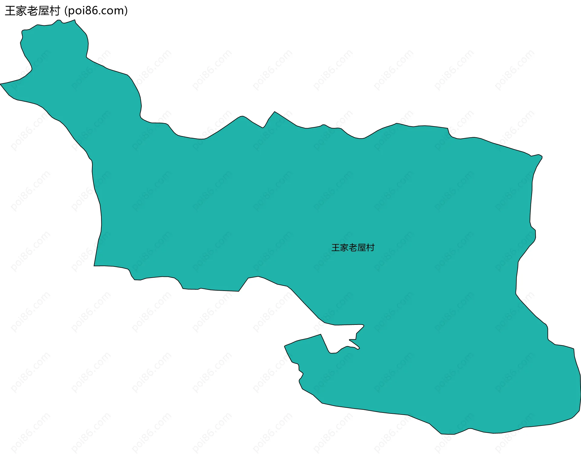 王家老屋村边界地图