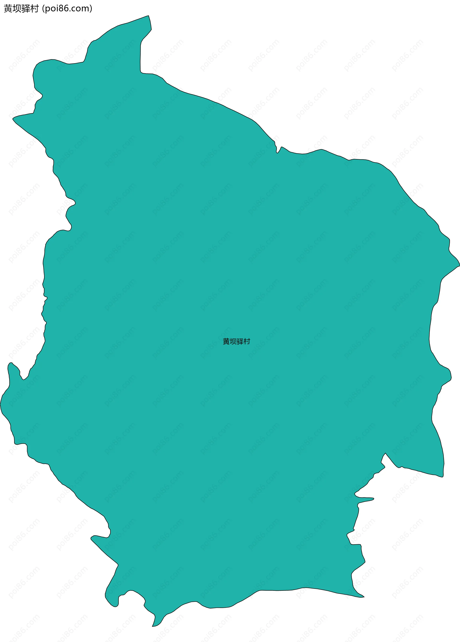 黄坝驿村边界地图