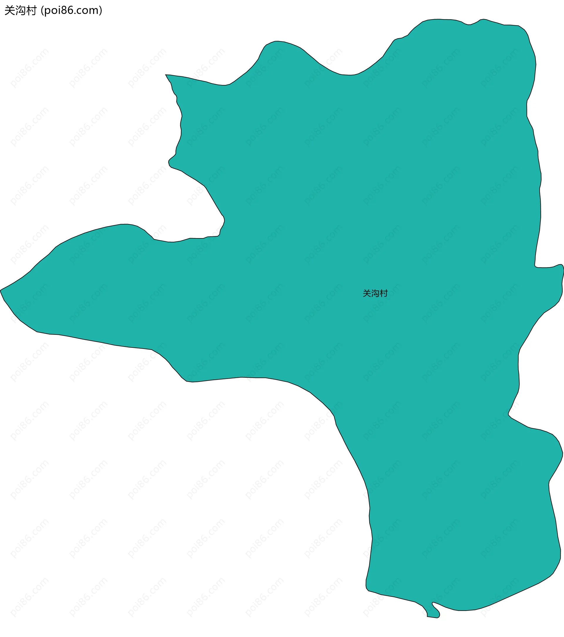 关沟村边界地图