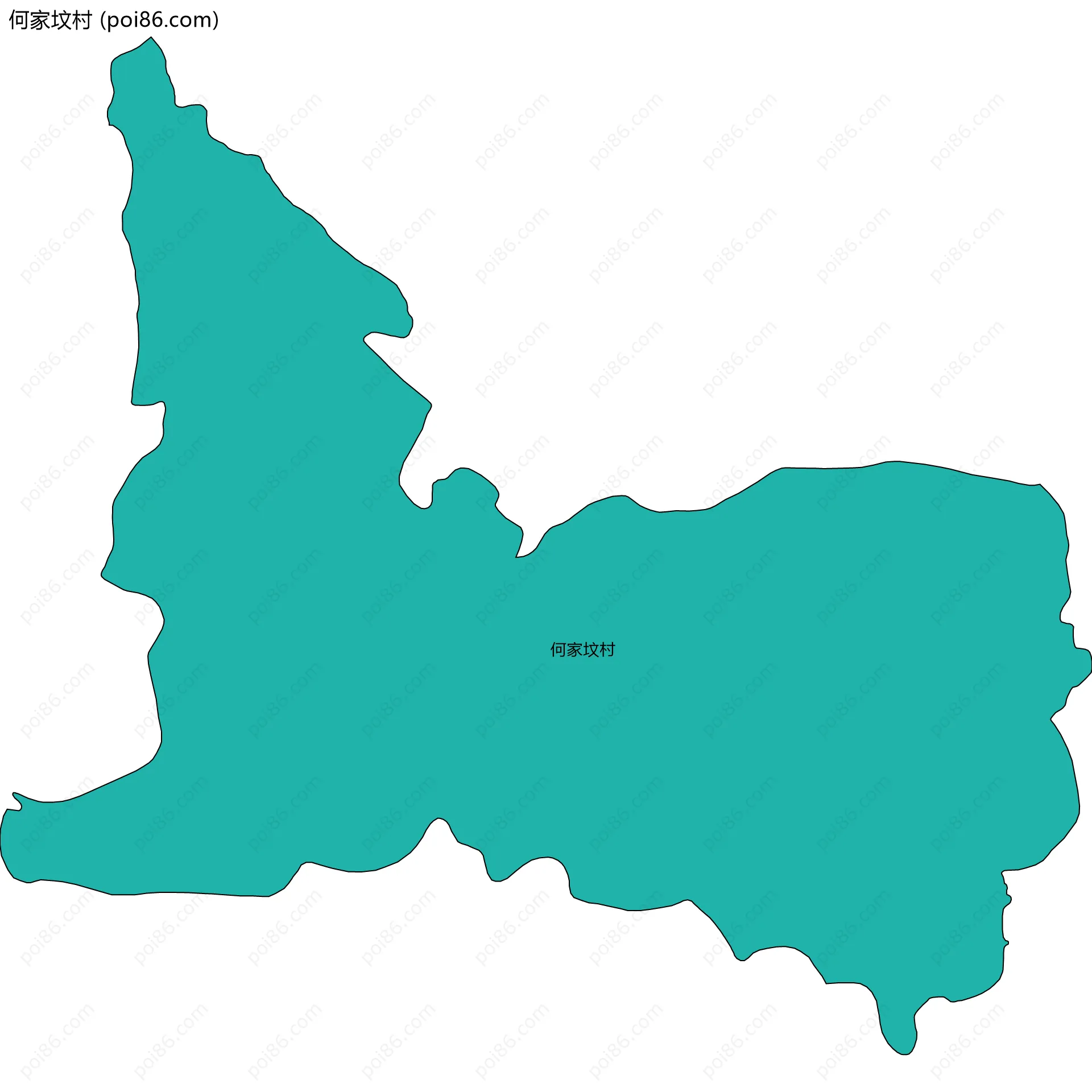 何家坟村边界地图
