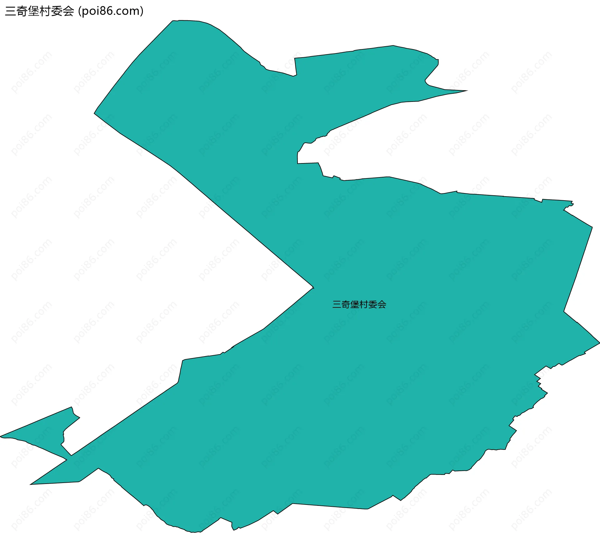 三奇堡村委会边界地图