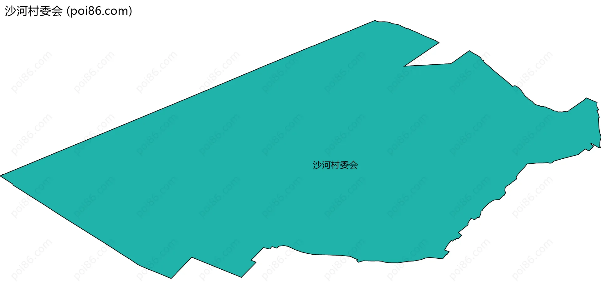 沙河村委会边界地图