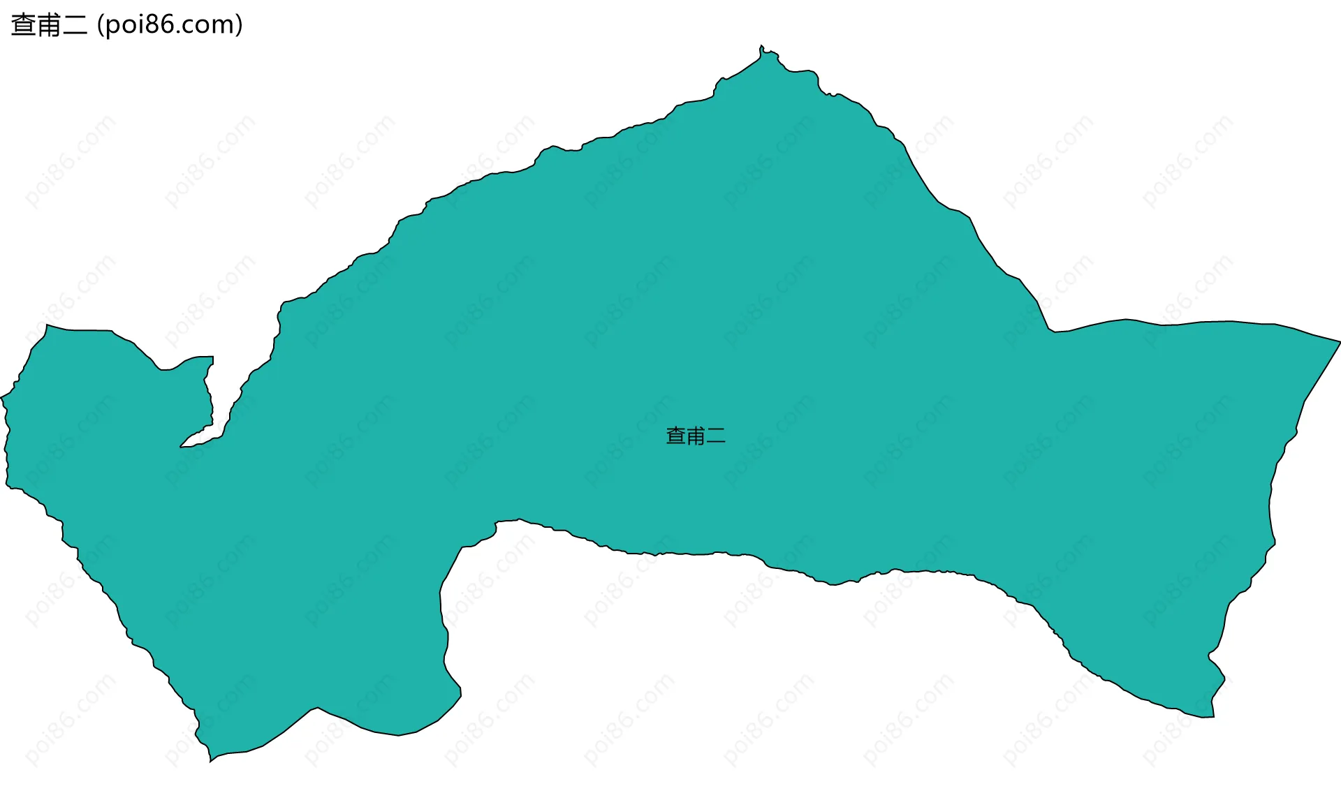 查甫二边界地图