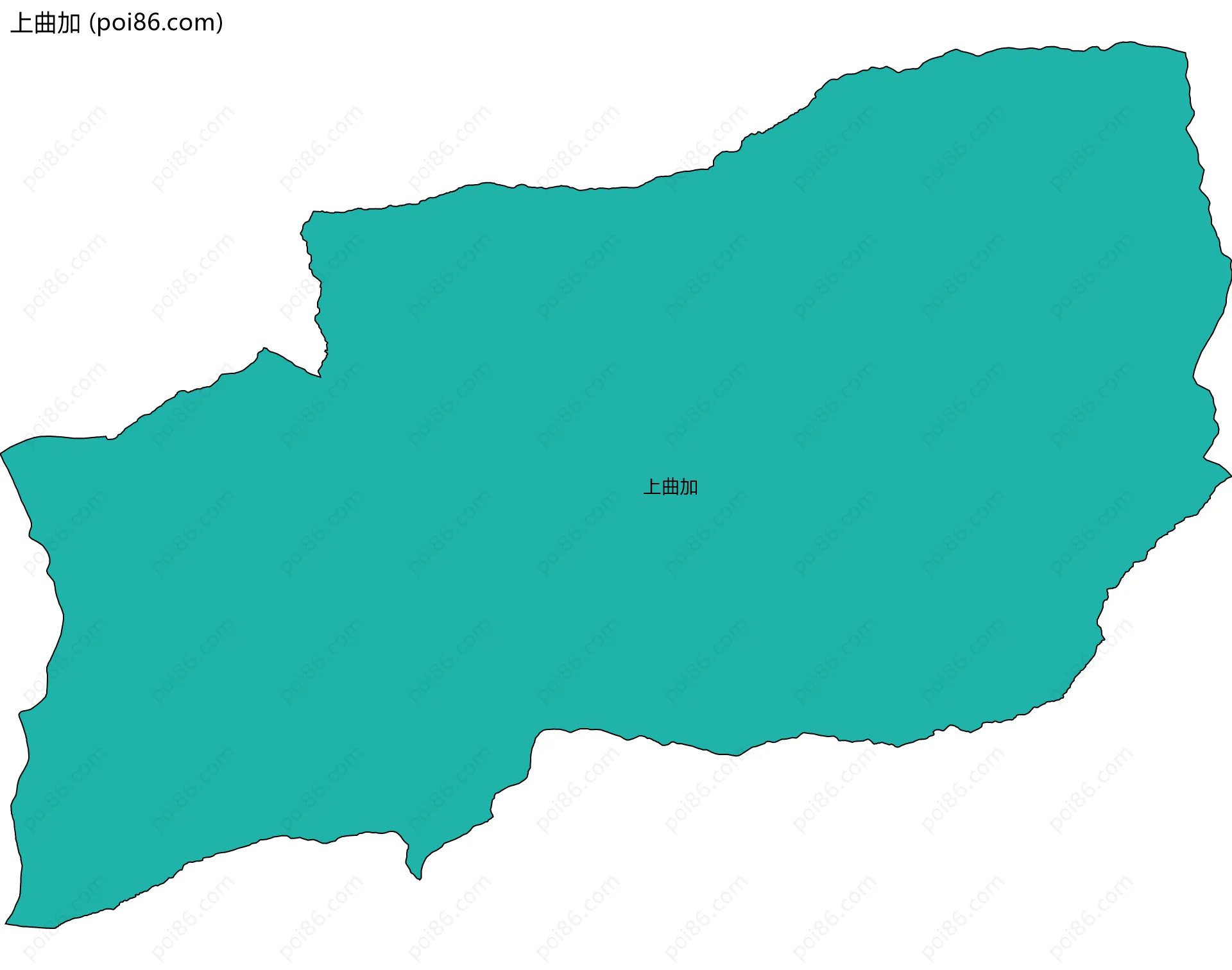 上曲加边界地图