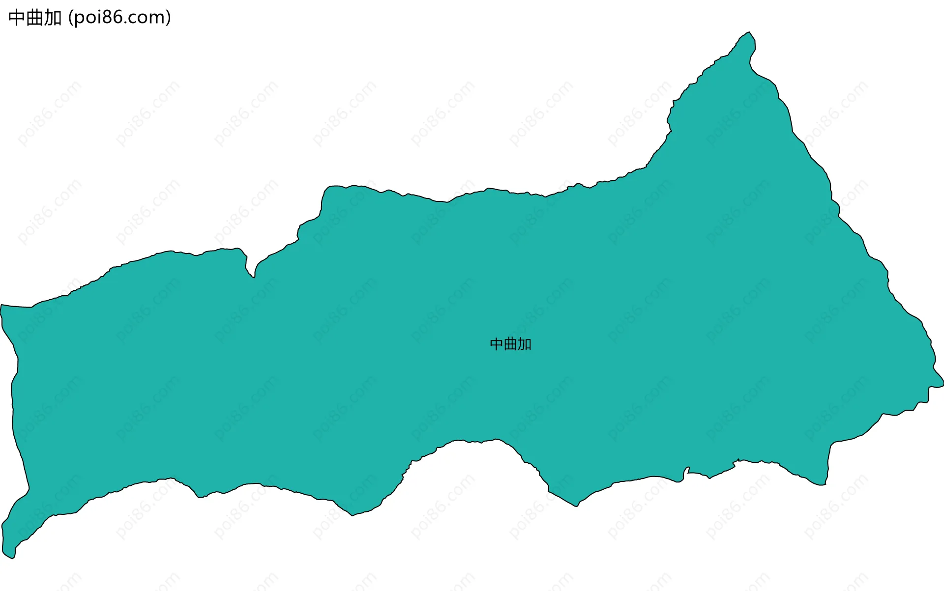 中曲加边界地图