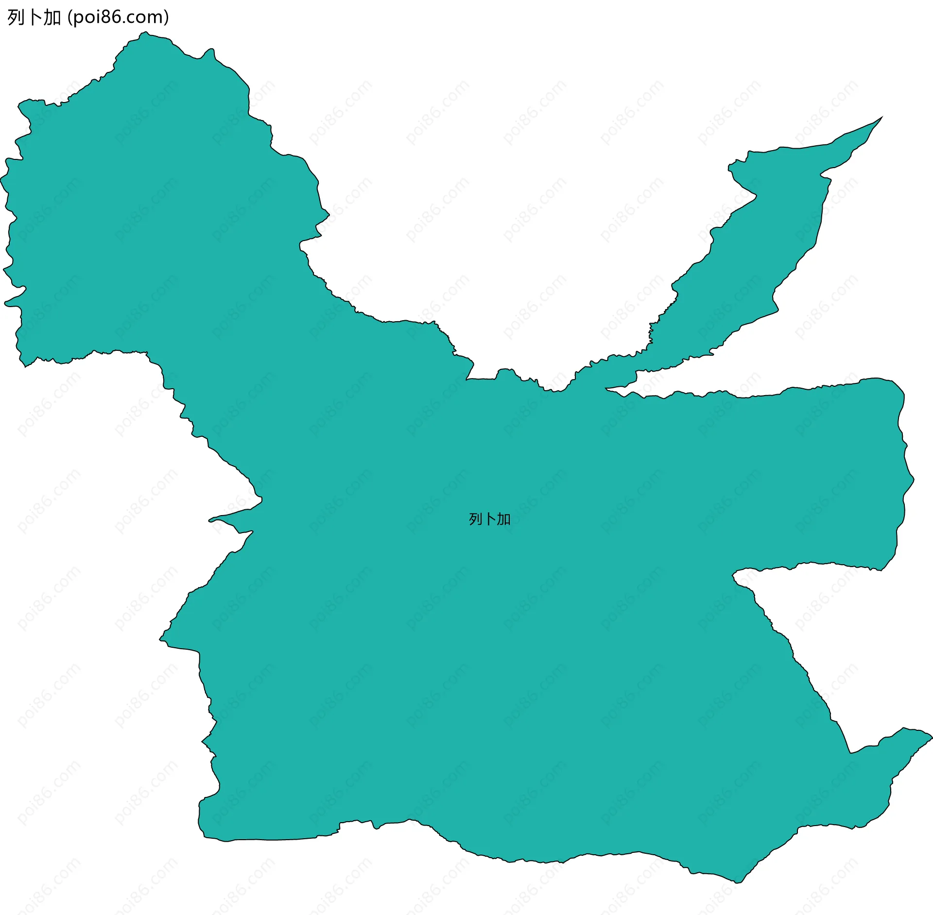 列卜加边界地图
