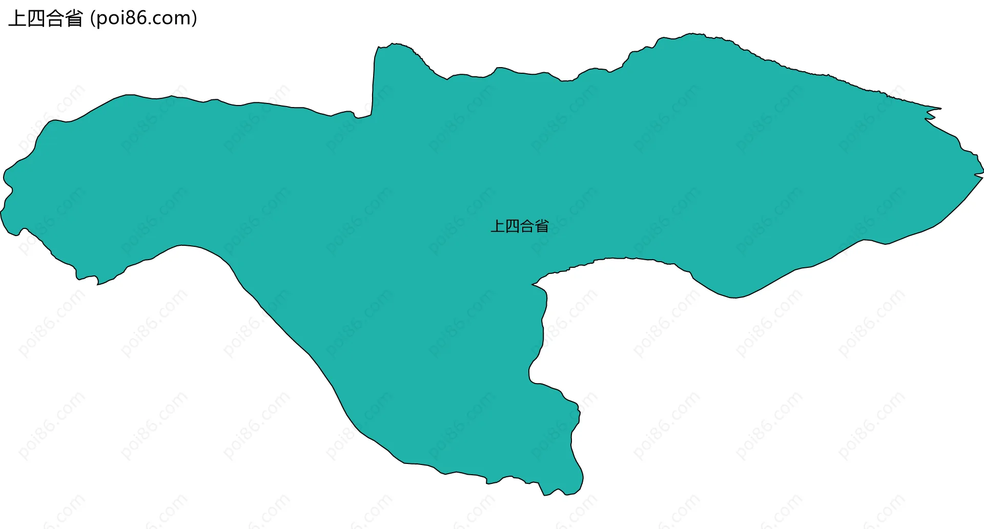 上四合省边界地图