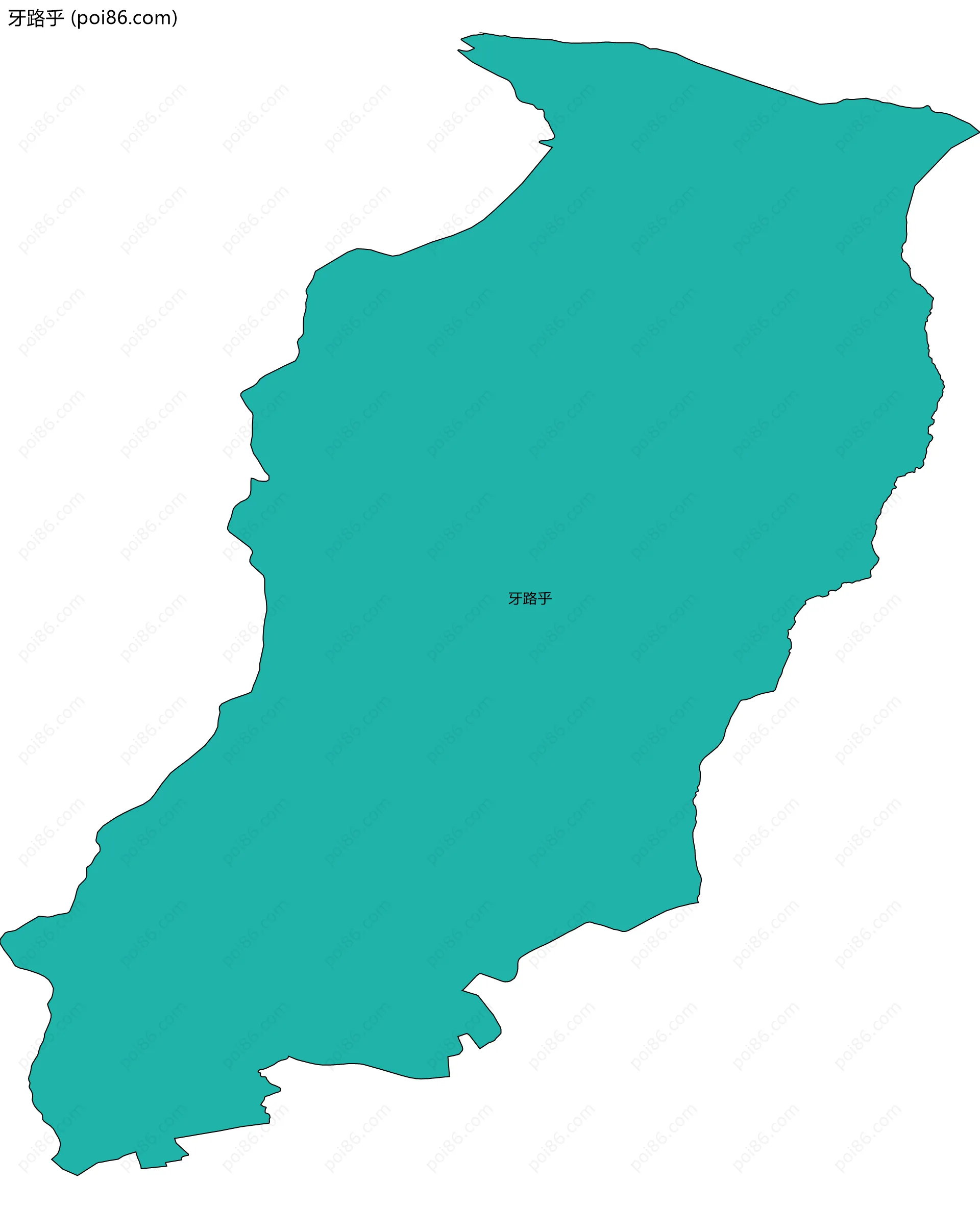 牙路乎边界地图