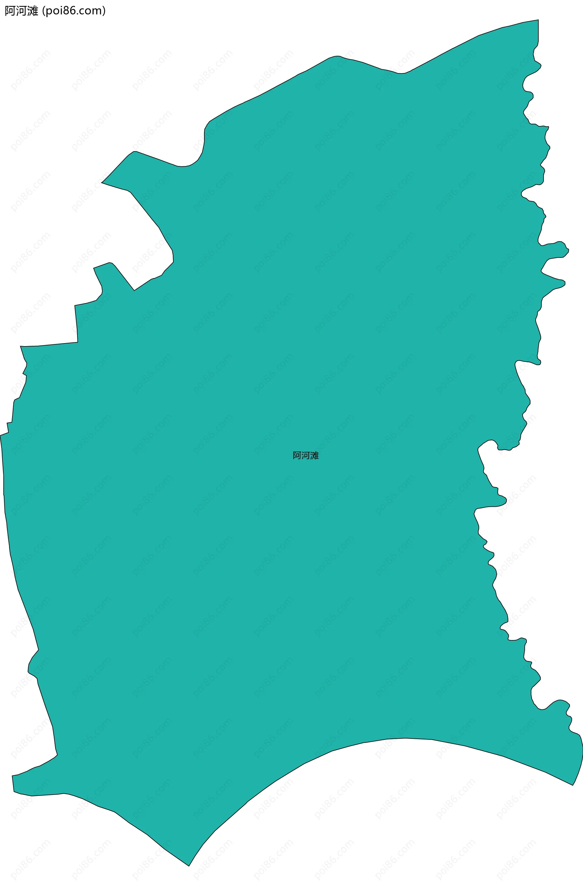 阿河滩边界地图