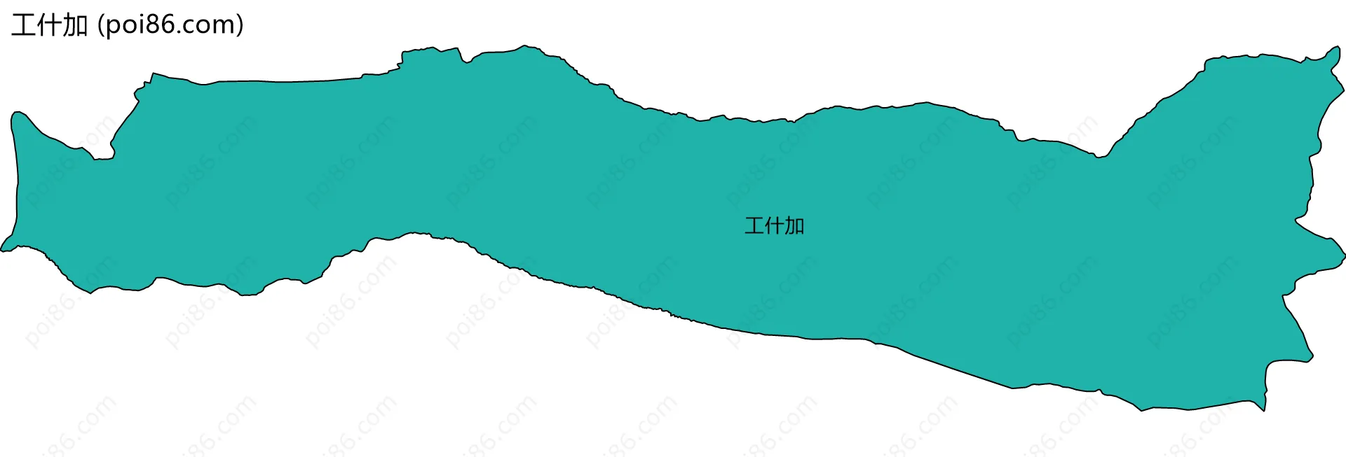 工什加边界地图