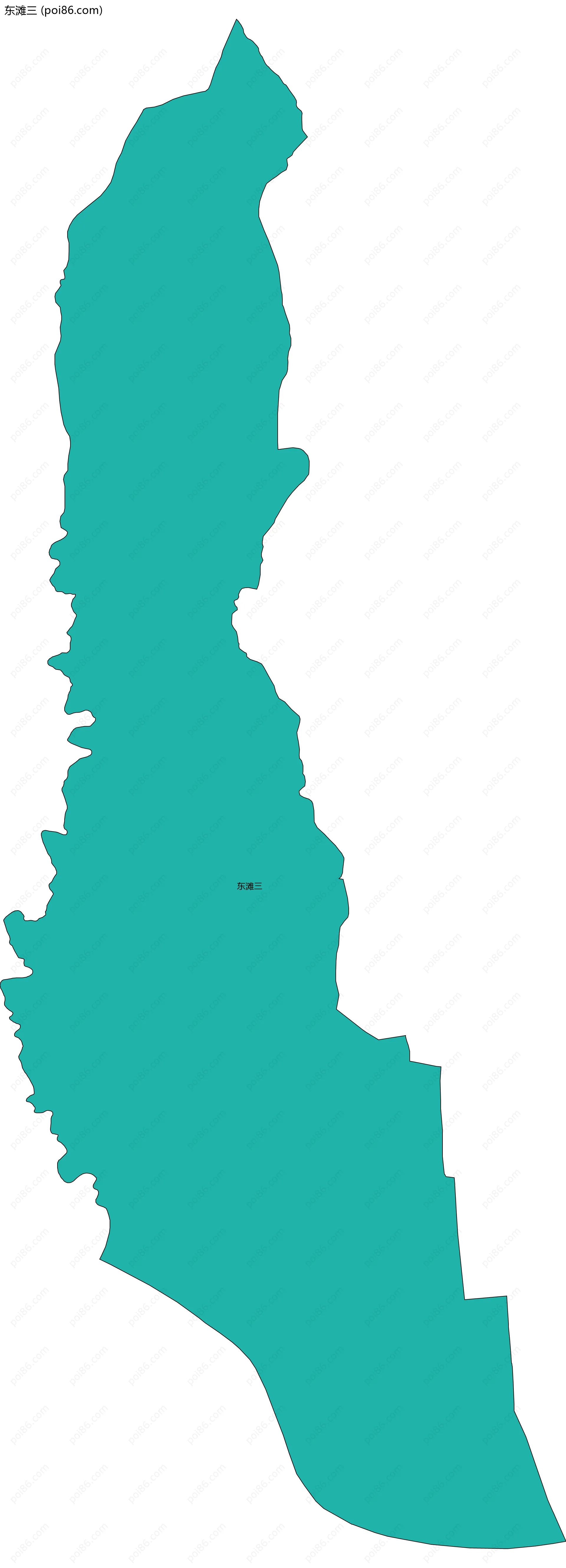 东滩三边界地图