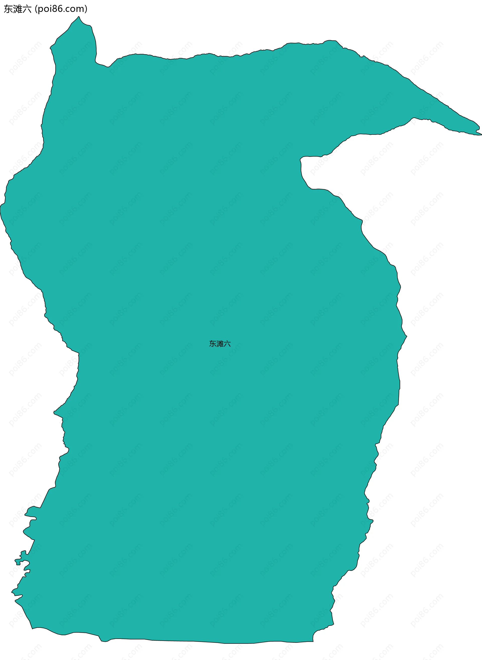 东滩六边界地图