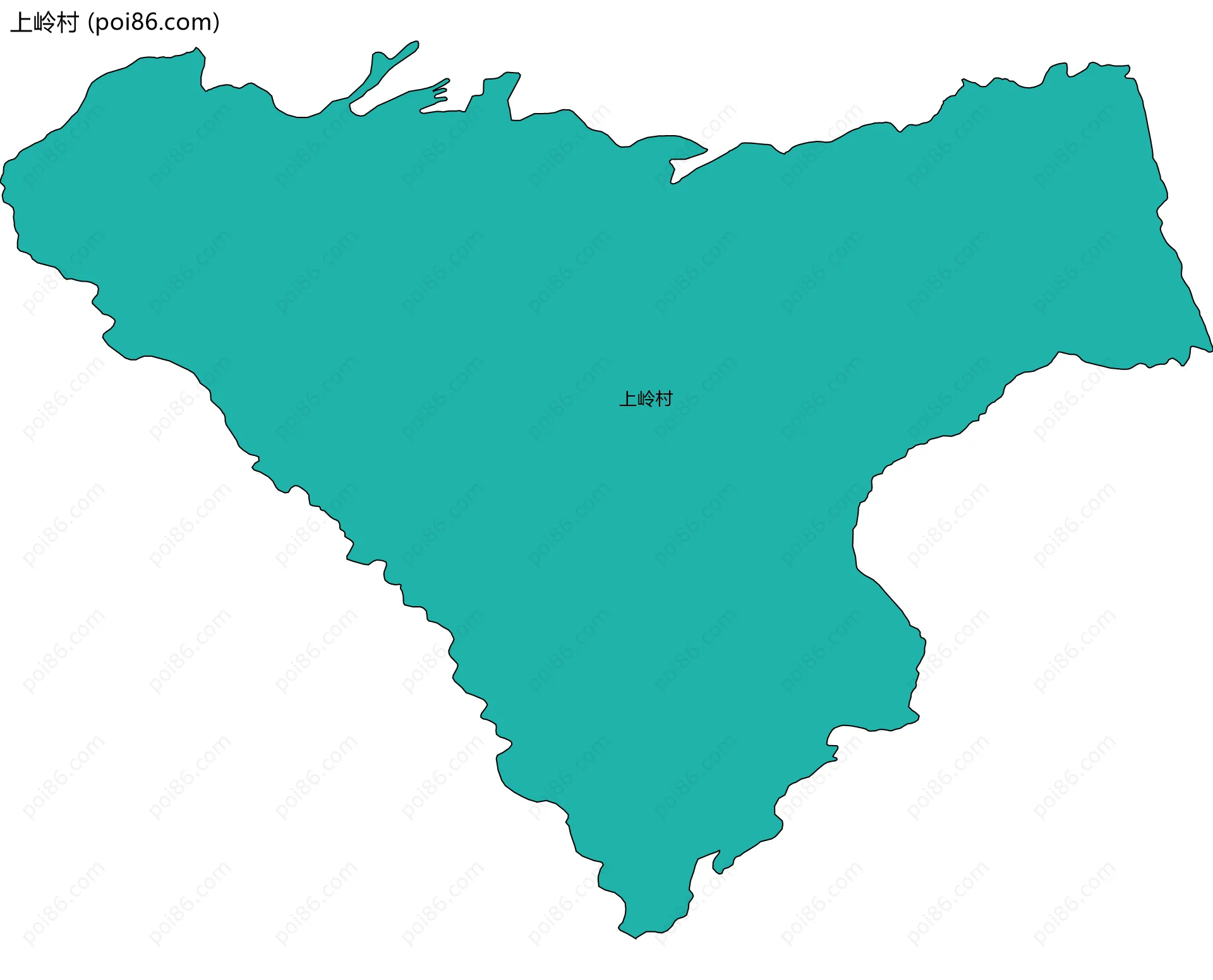 上岭村边界地图