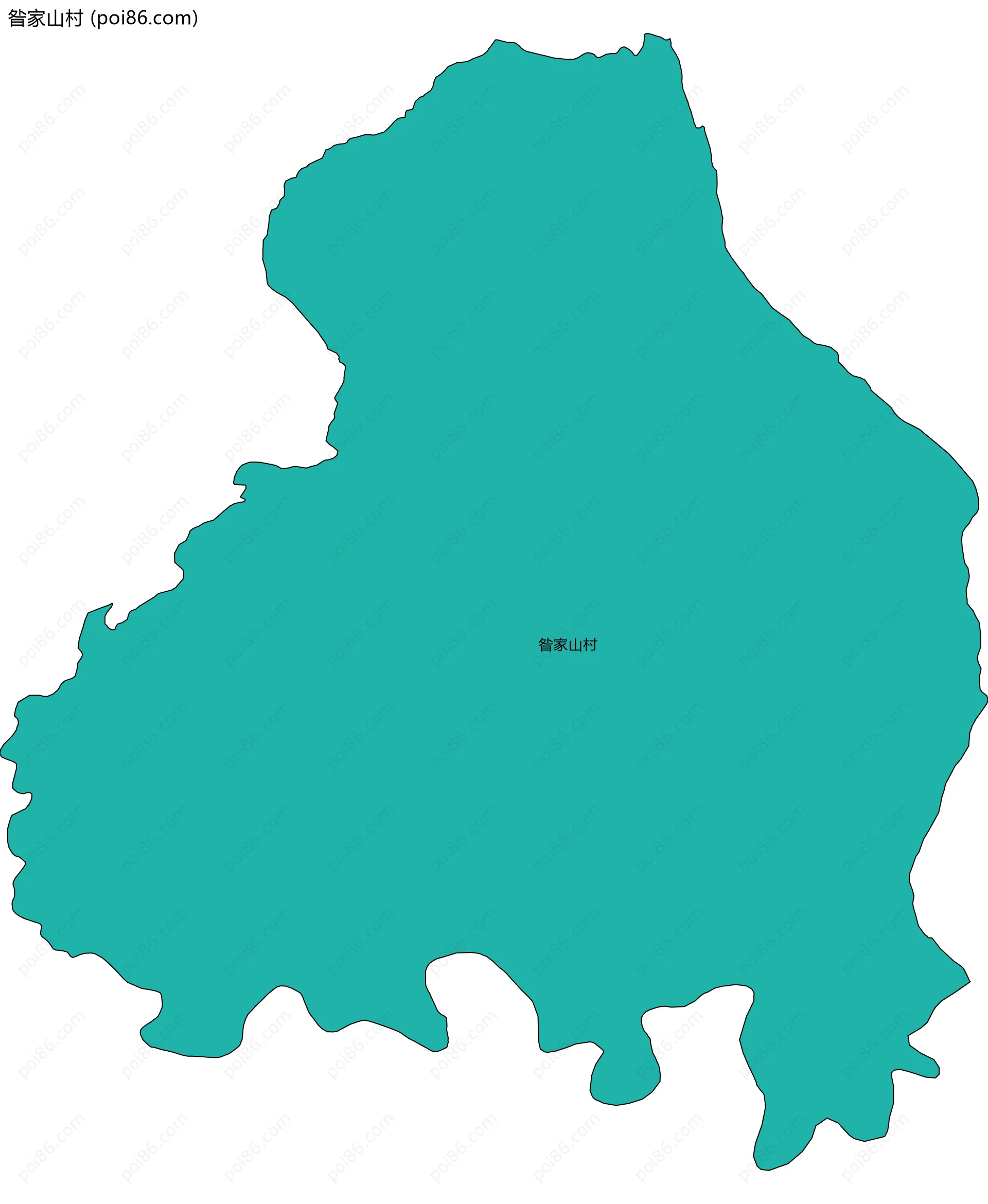 昝家山村边界地图