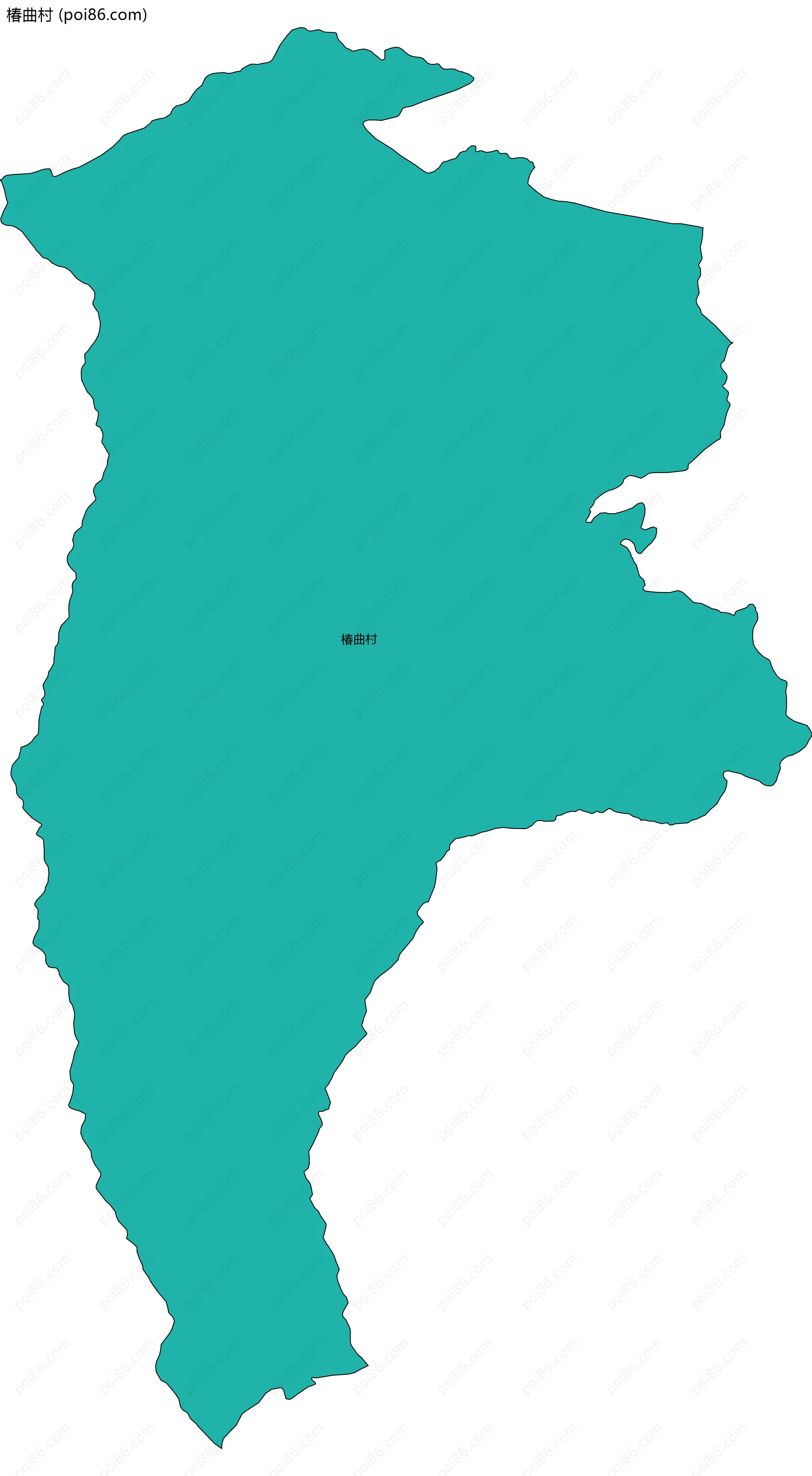 椿曲村边界地图