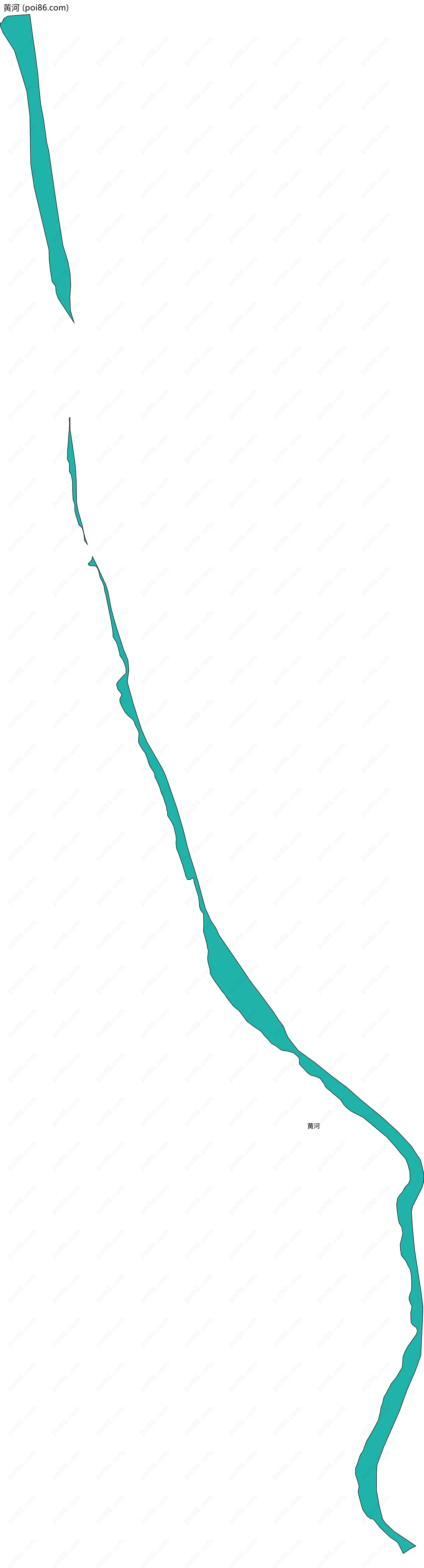 黄河边界地图