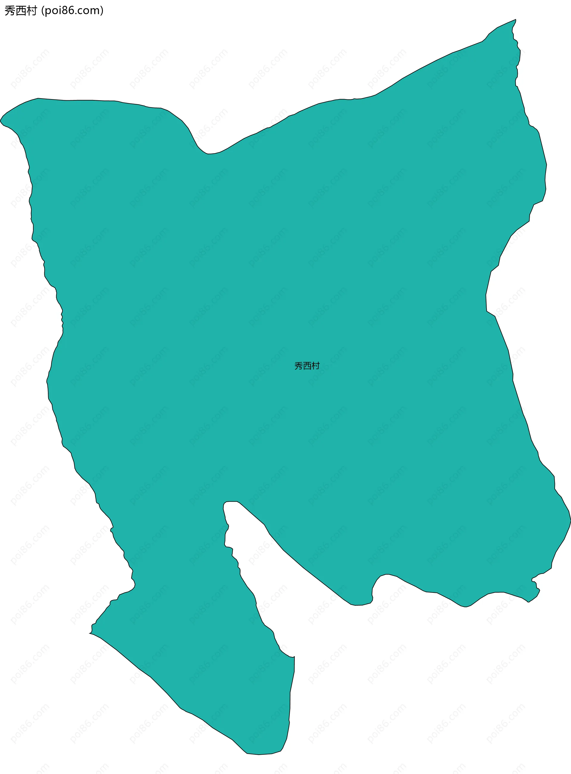 秀西村边界地图
