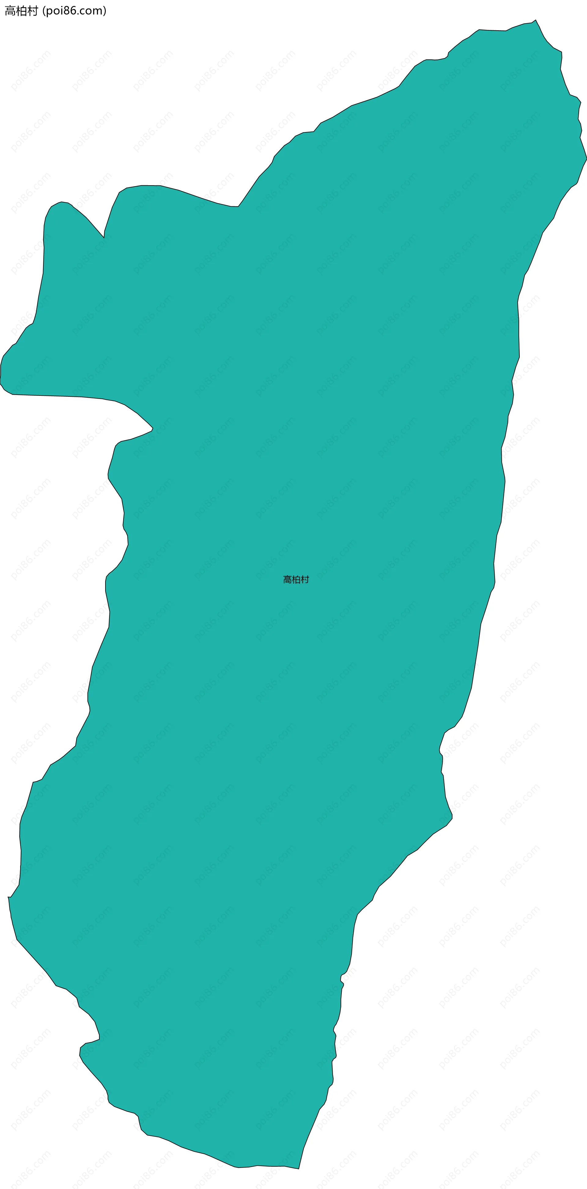 高柏村边界地图