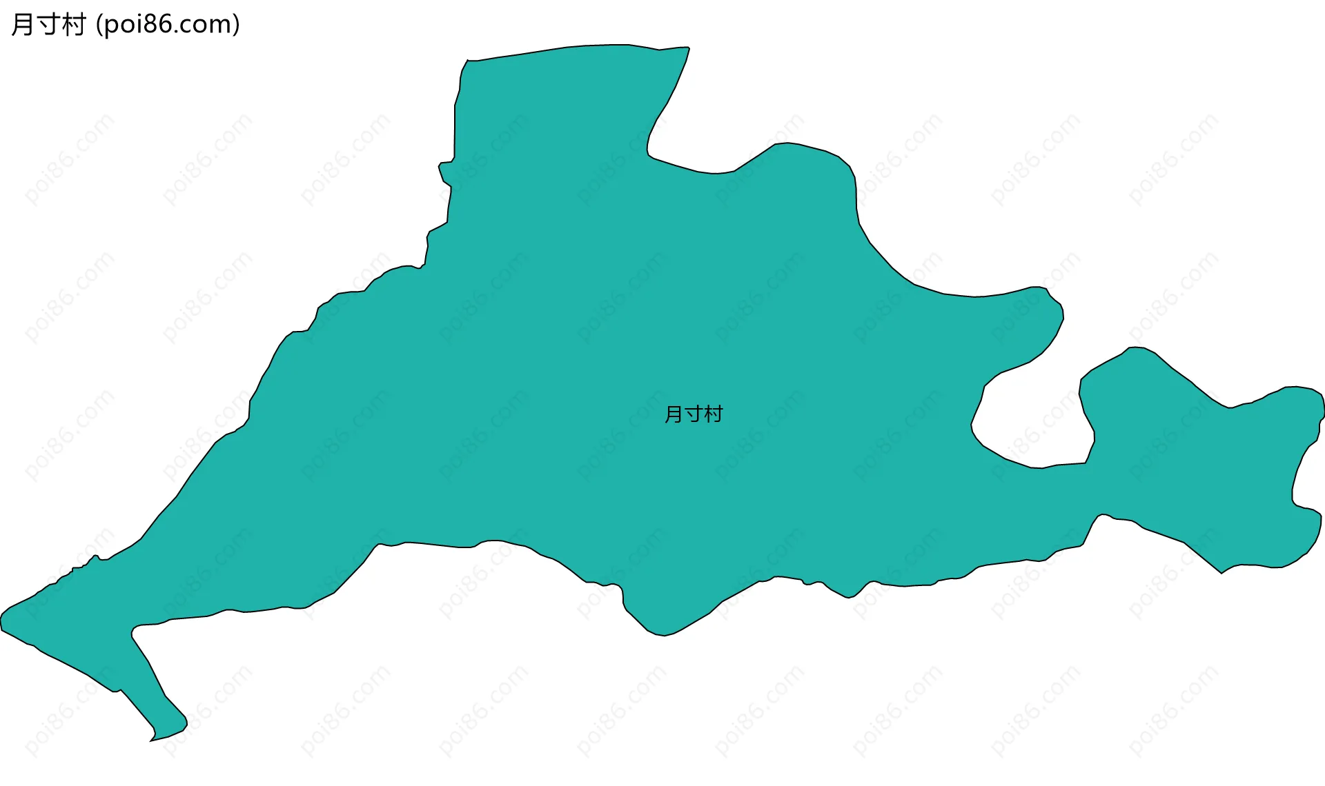 月寸村边界地图