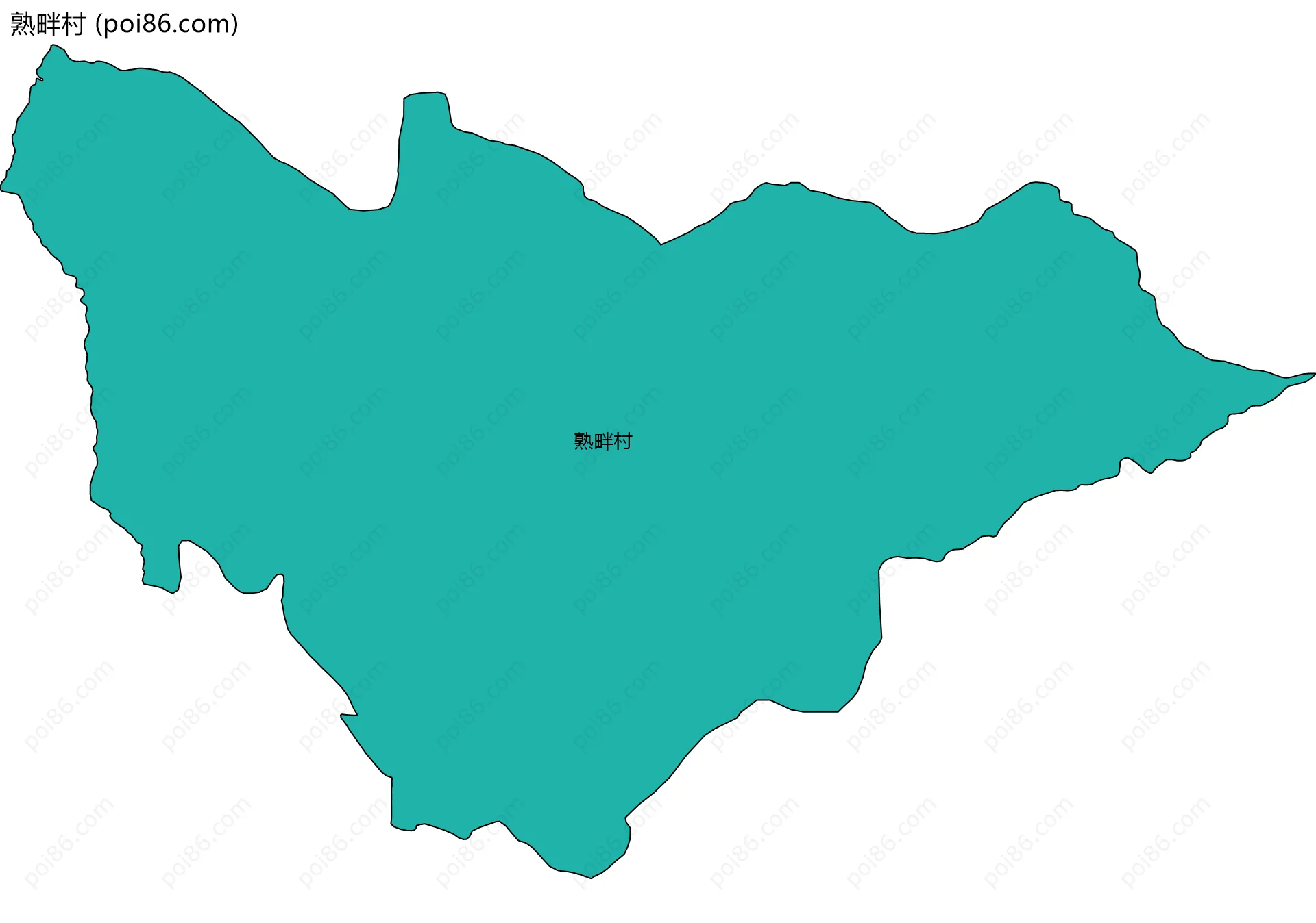 熟畔村边界地图