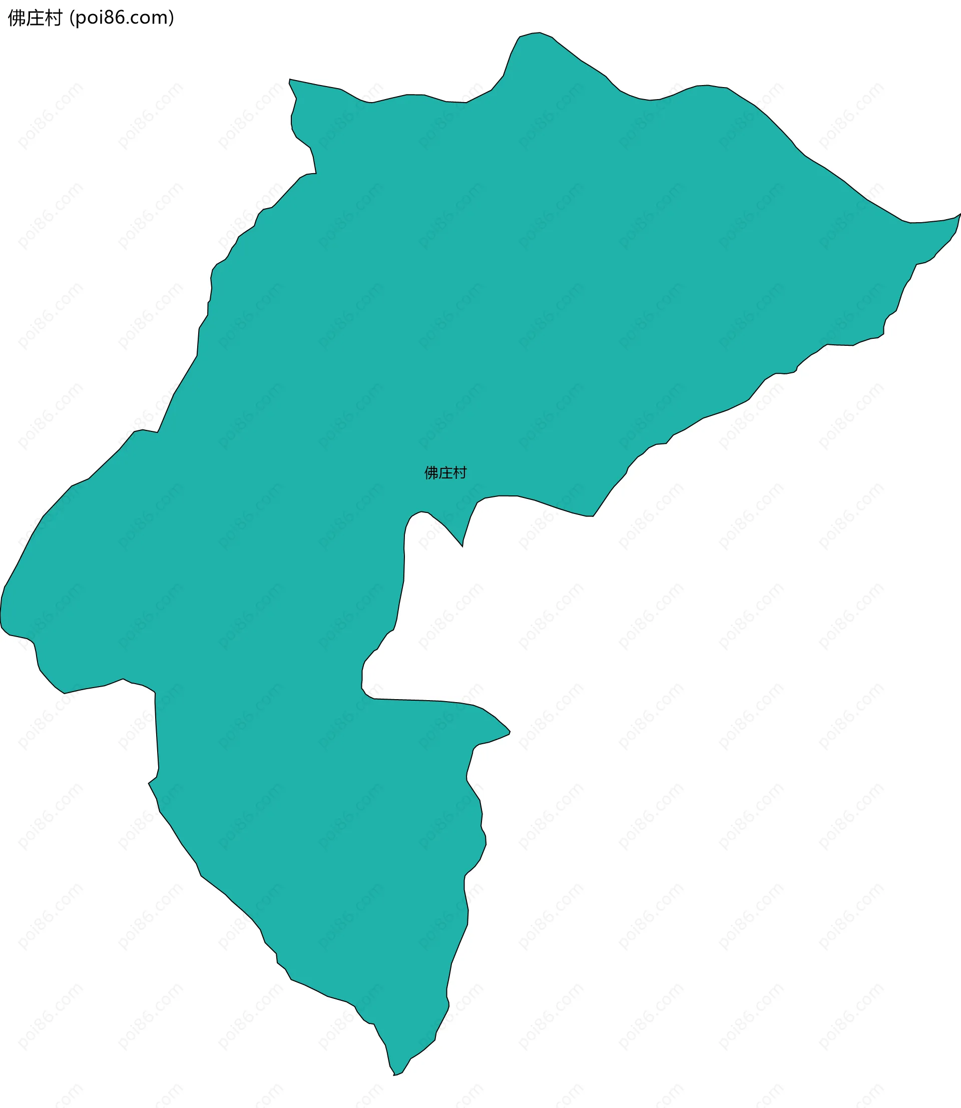 佛庄村边界地图