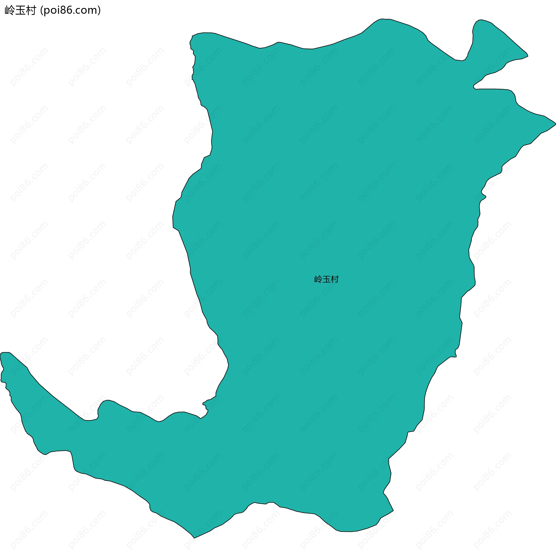 岭玉村边界地图