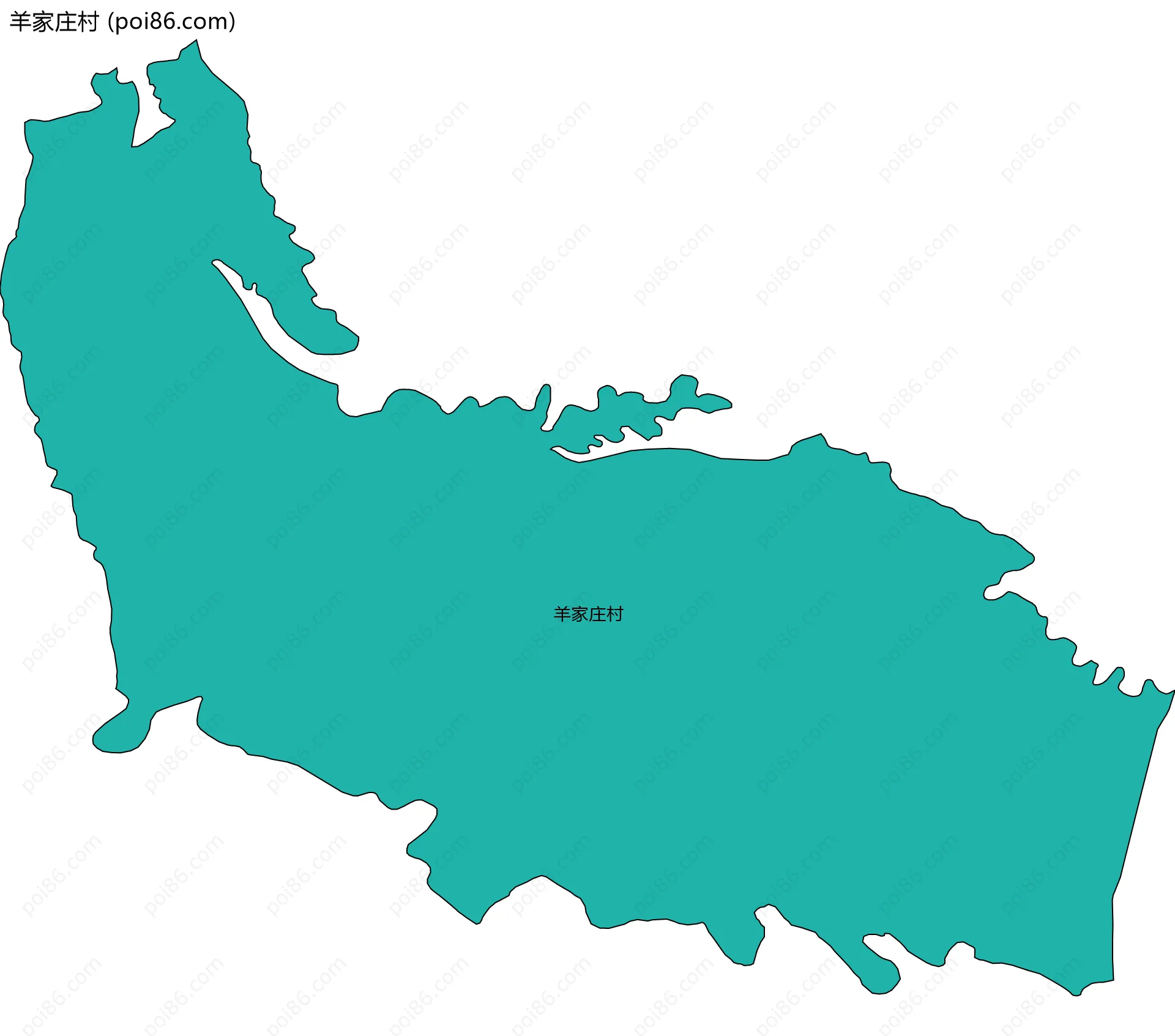 羊家庄村边界地图