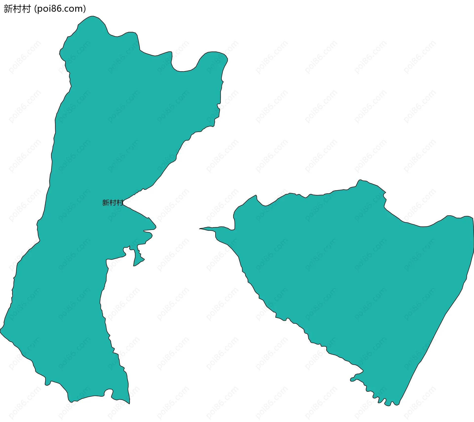 新村村边界地图